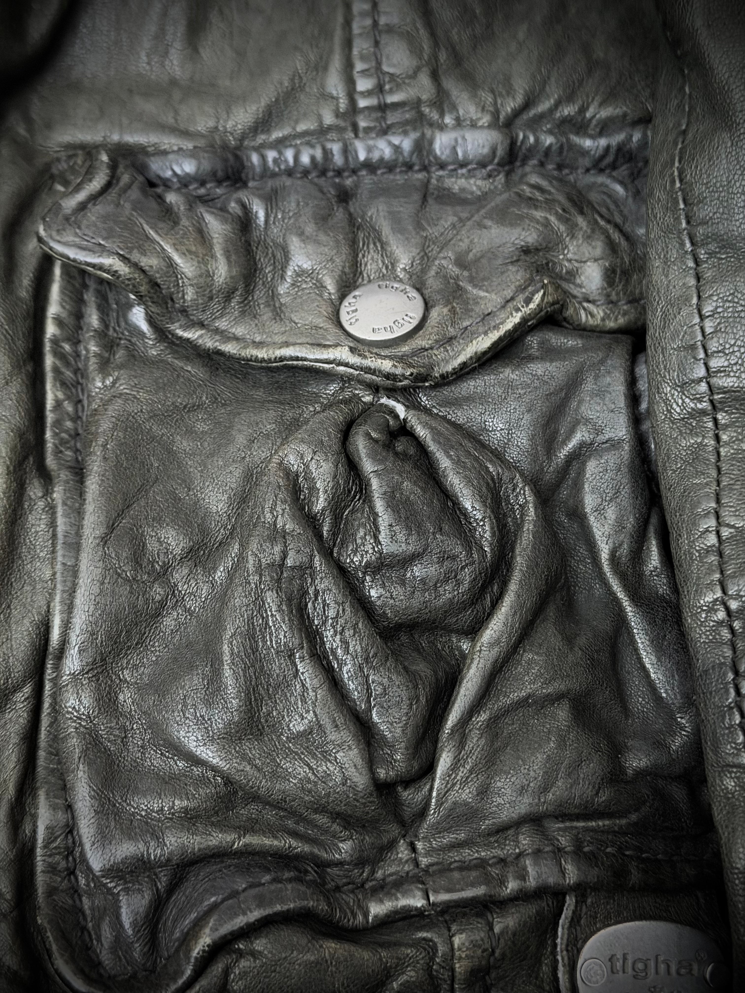 Tigha Military Leather Jacket
