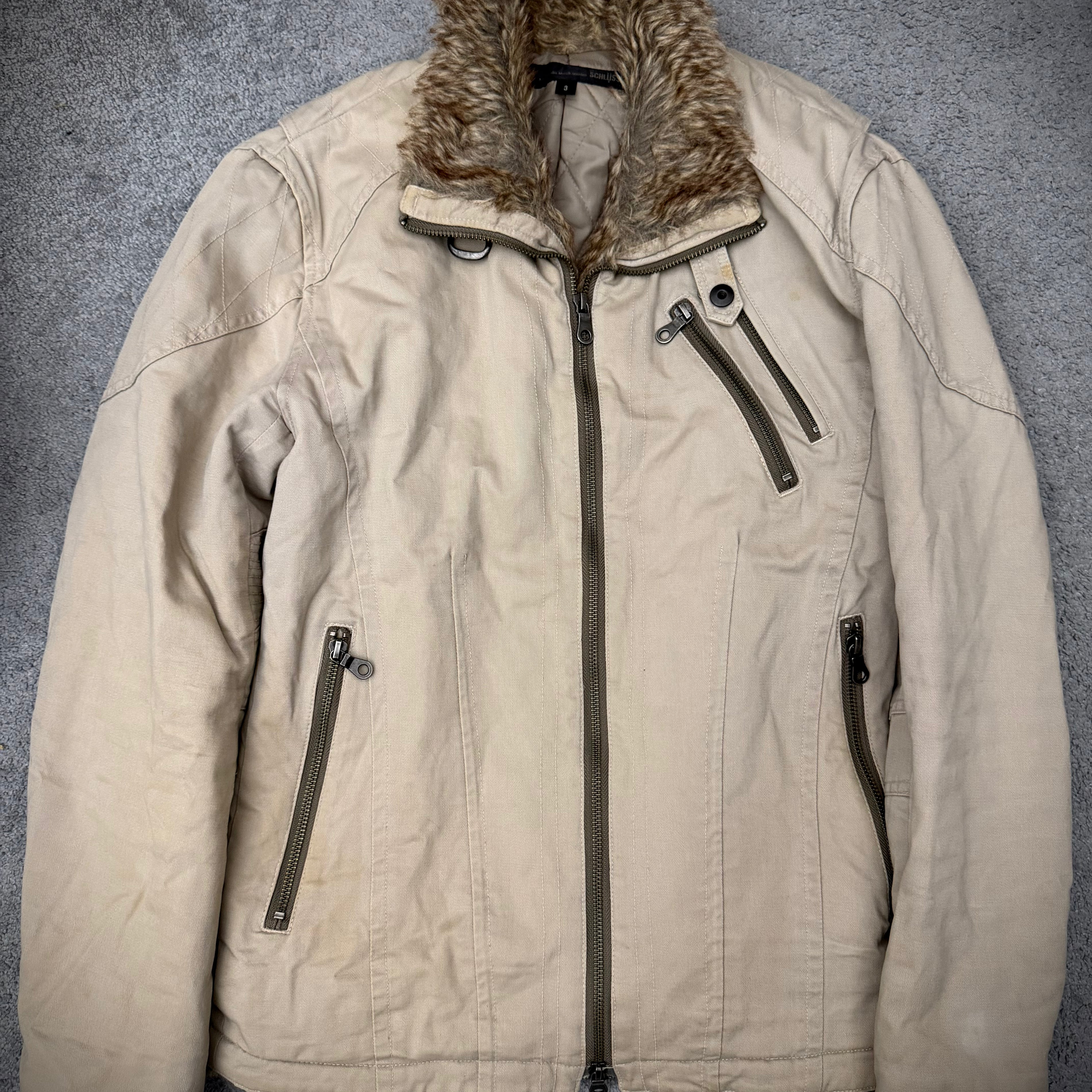 Schlussel Belted Fur Jacket