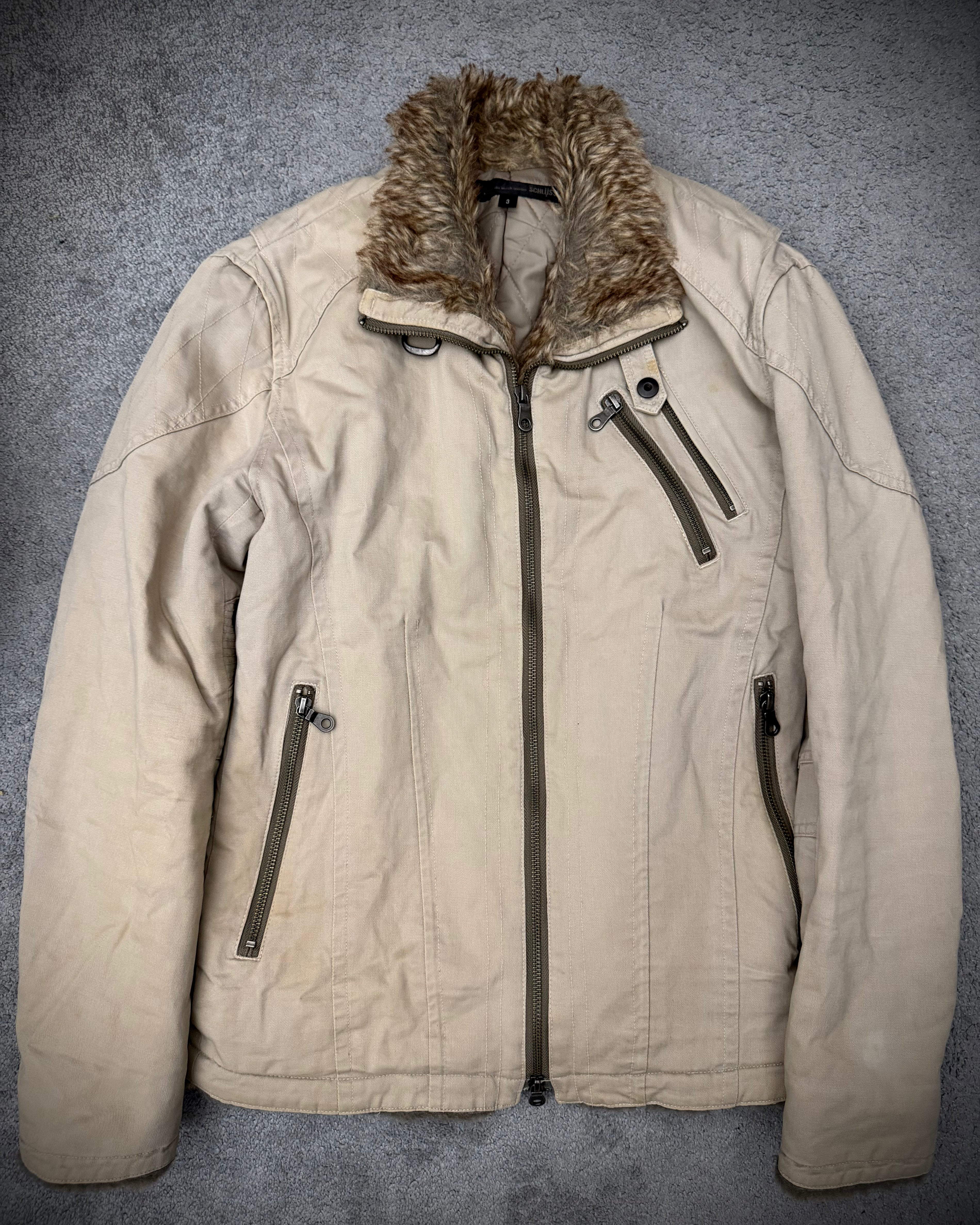 Schlussel Belted Fur Jacket