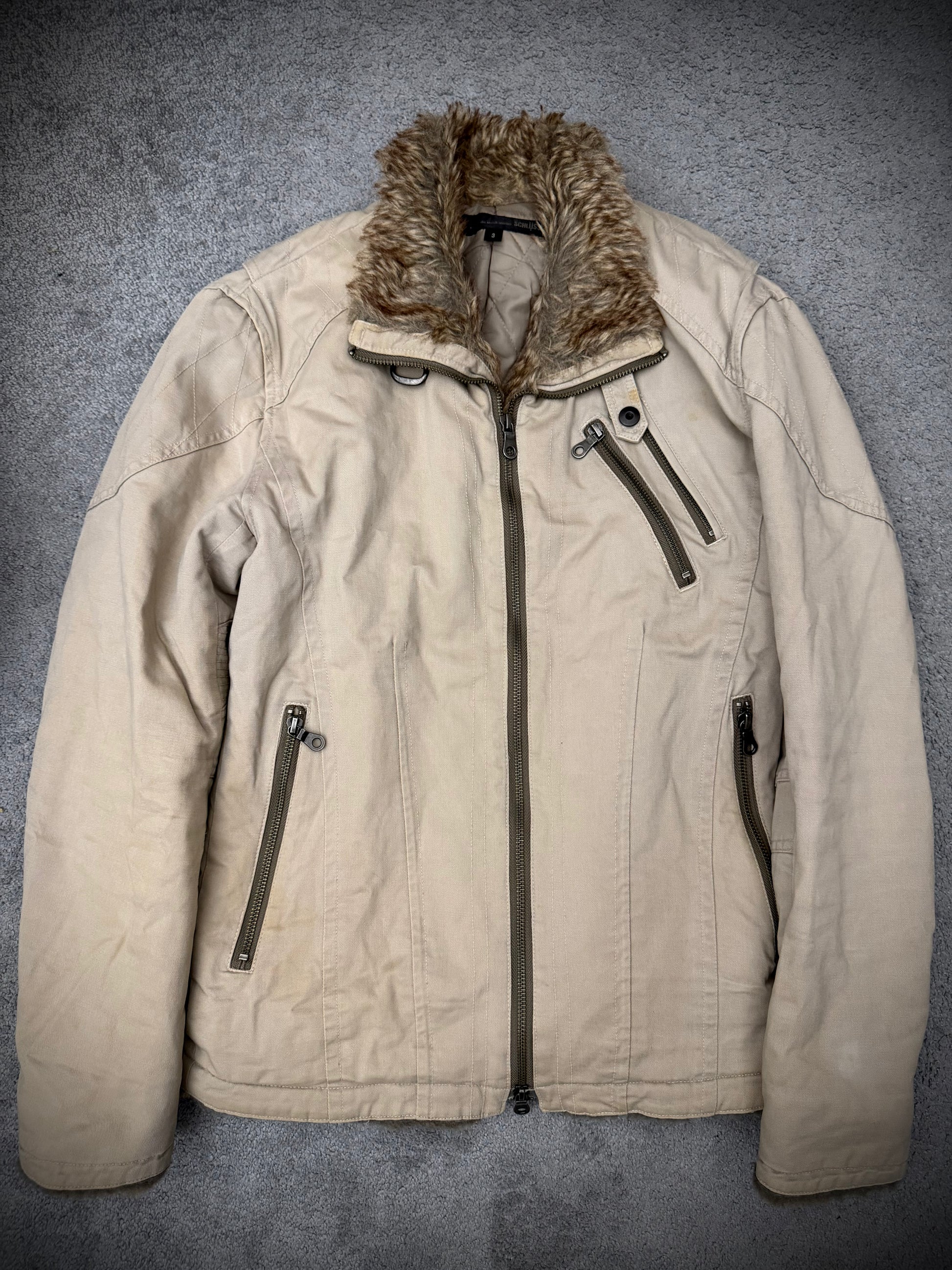Schlussel Belted Fur Jacket