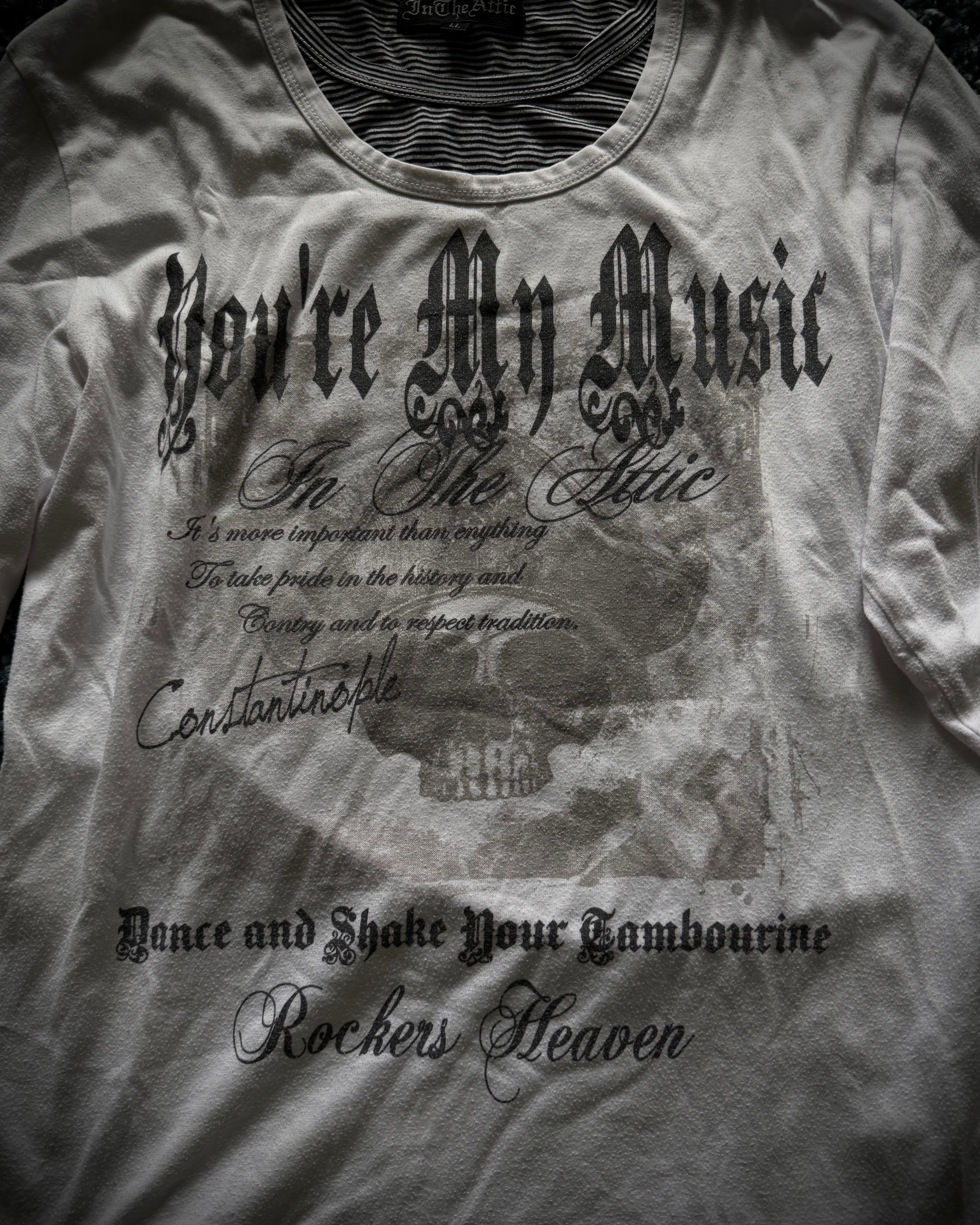 In the attic poem „you’re my music“ double layered longsleeve