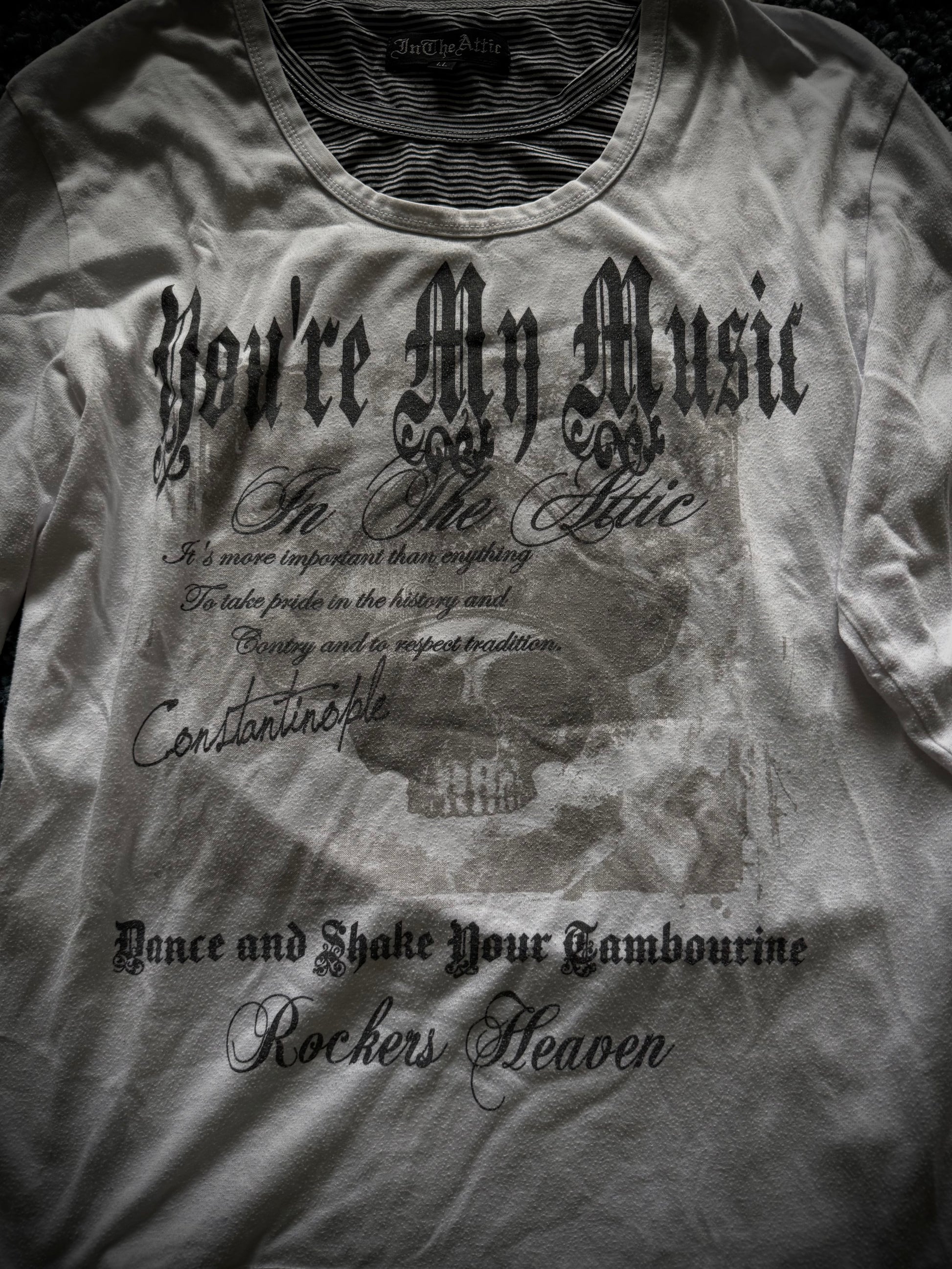 In the attic poem „you’re my music“ double layered longsleeve