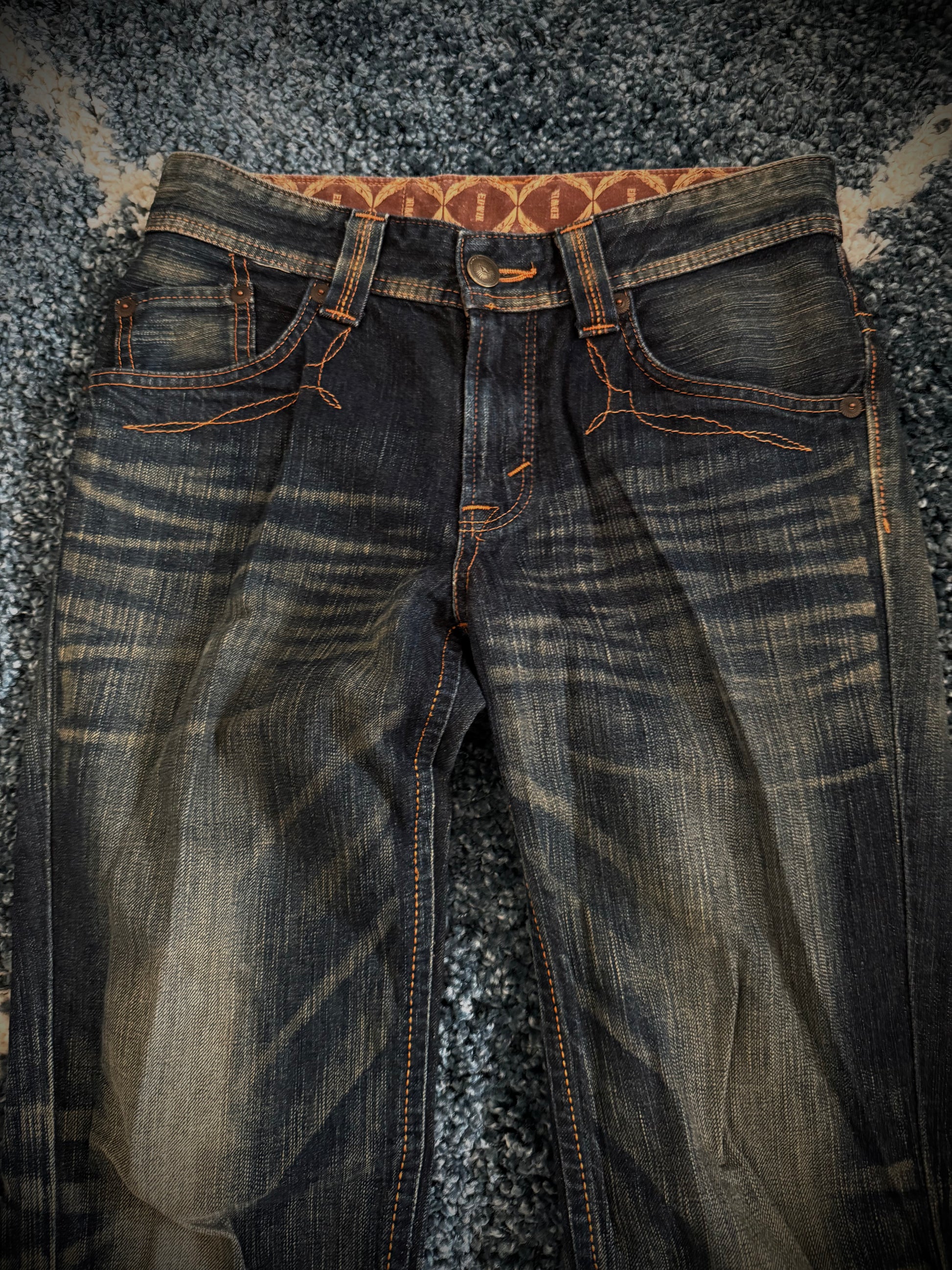 Edwin mud washed clawmark flared denim