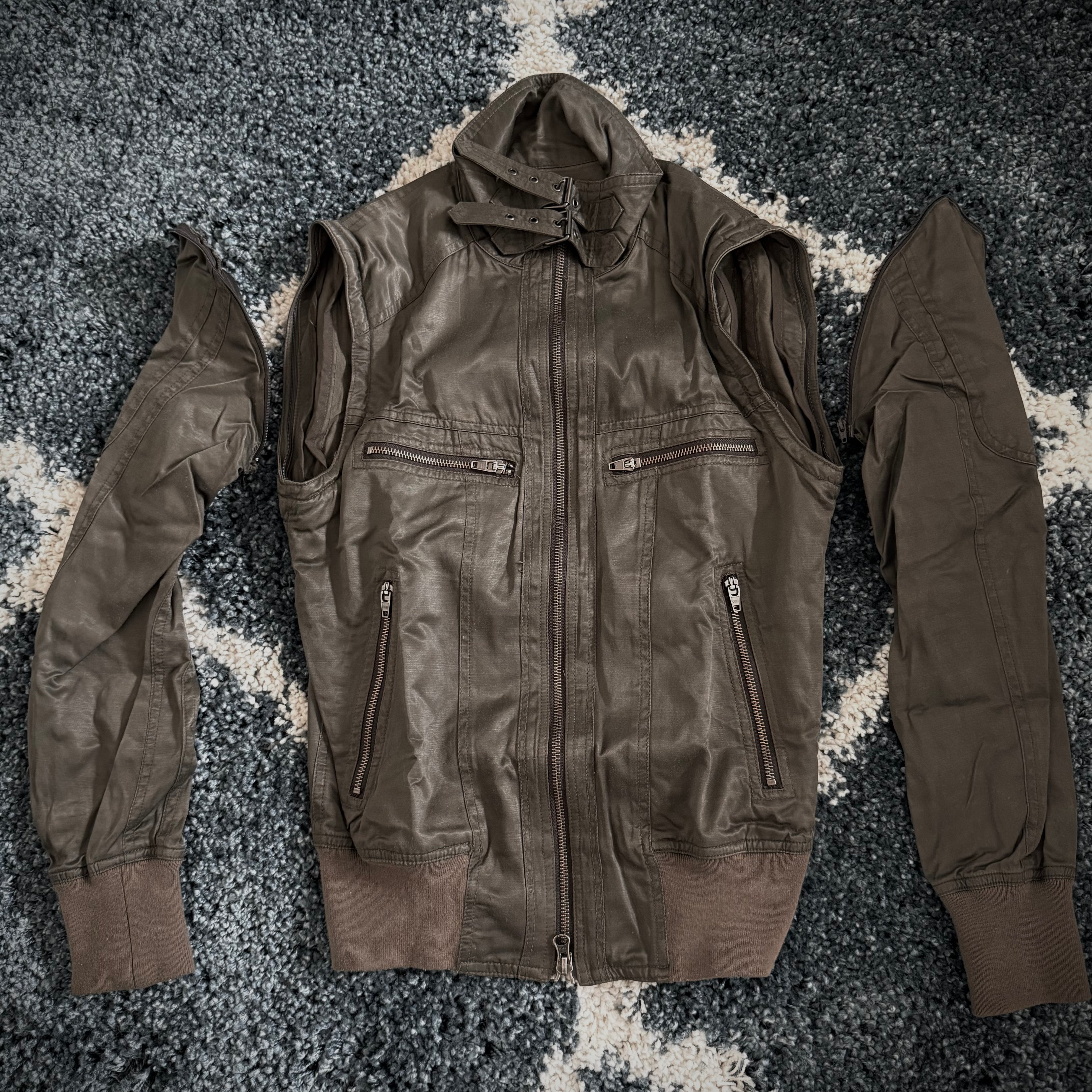 Schlussel convertible military jacket
