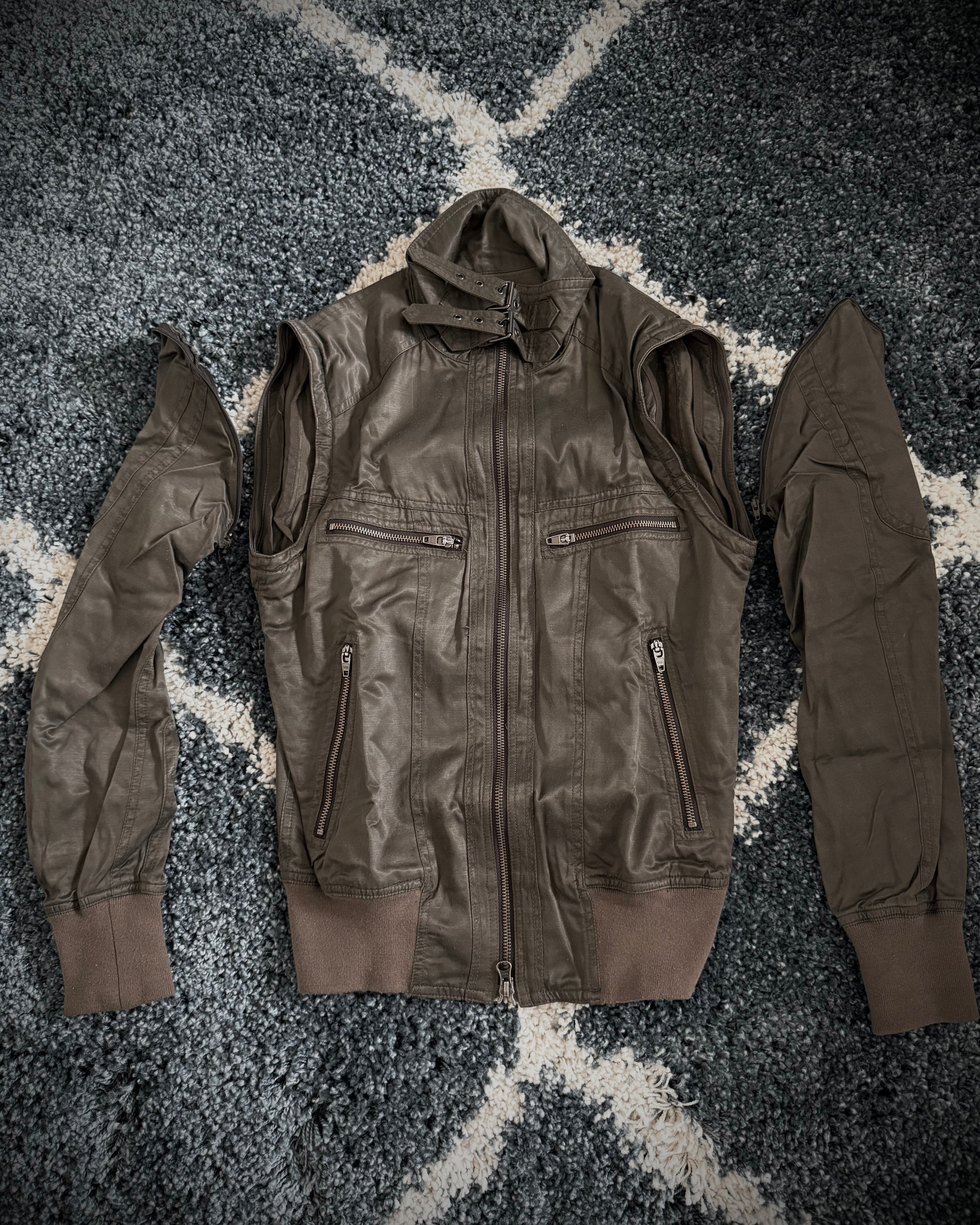 Schlussel convertible military jacket