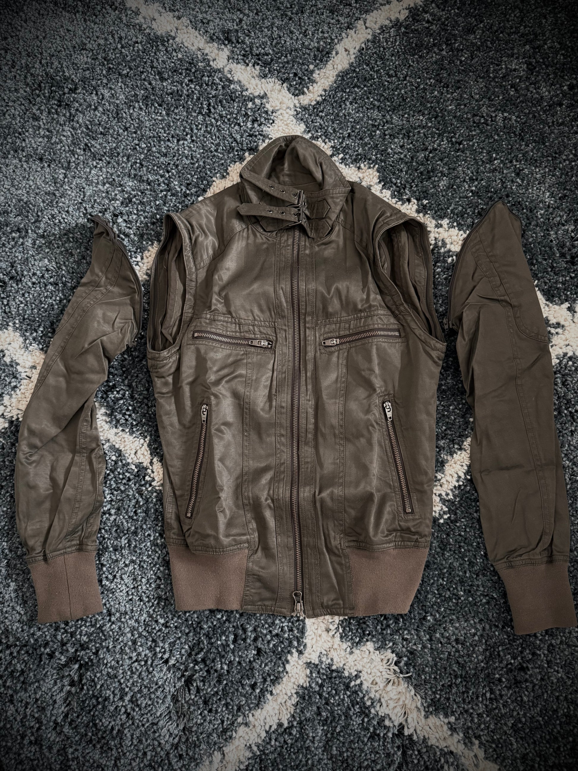 Schlussel convertible military jacket