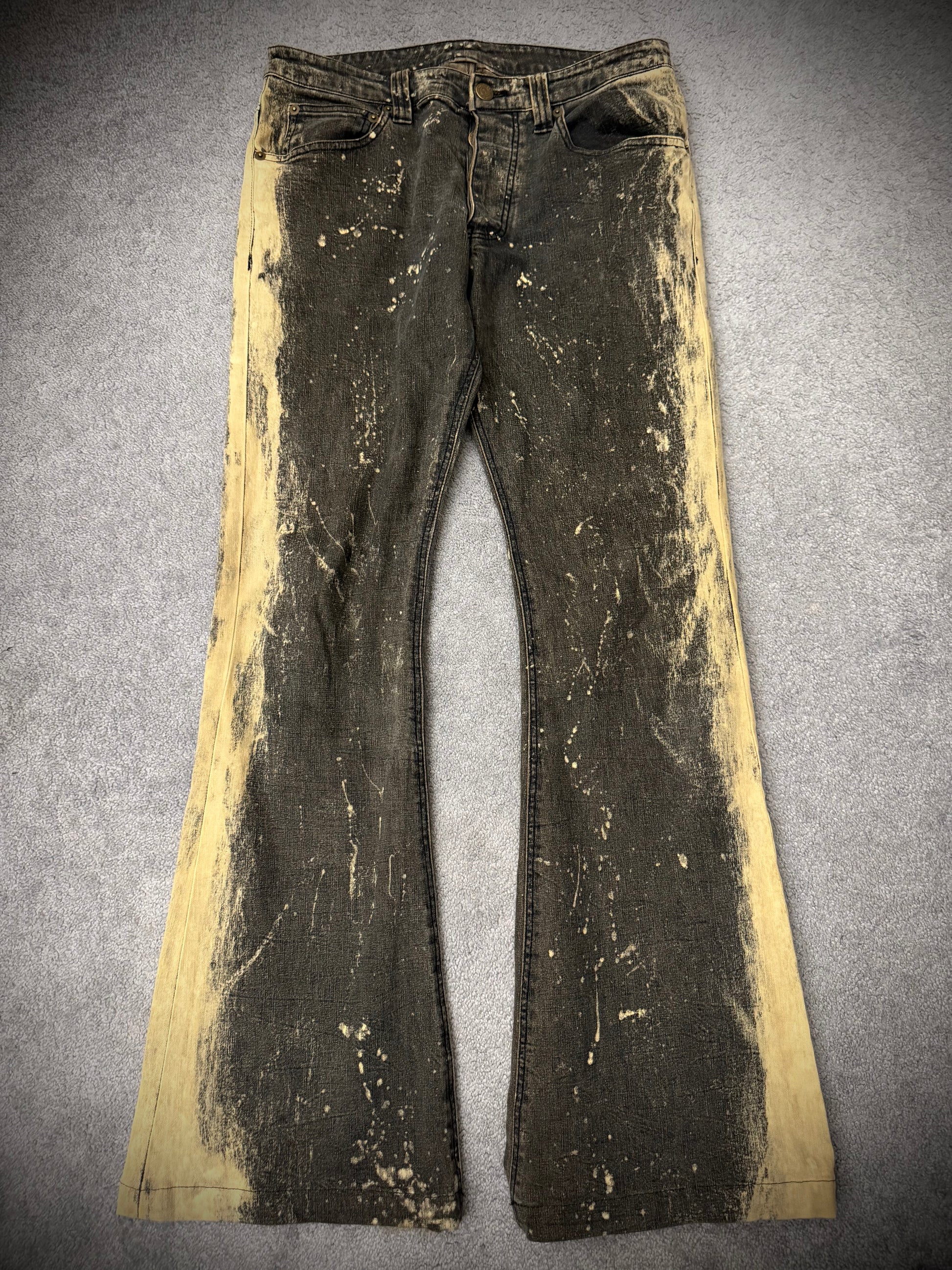 Tornado Mart Smeared Flared Pants