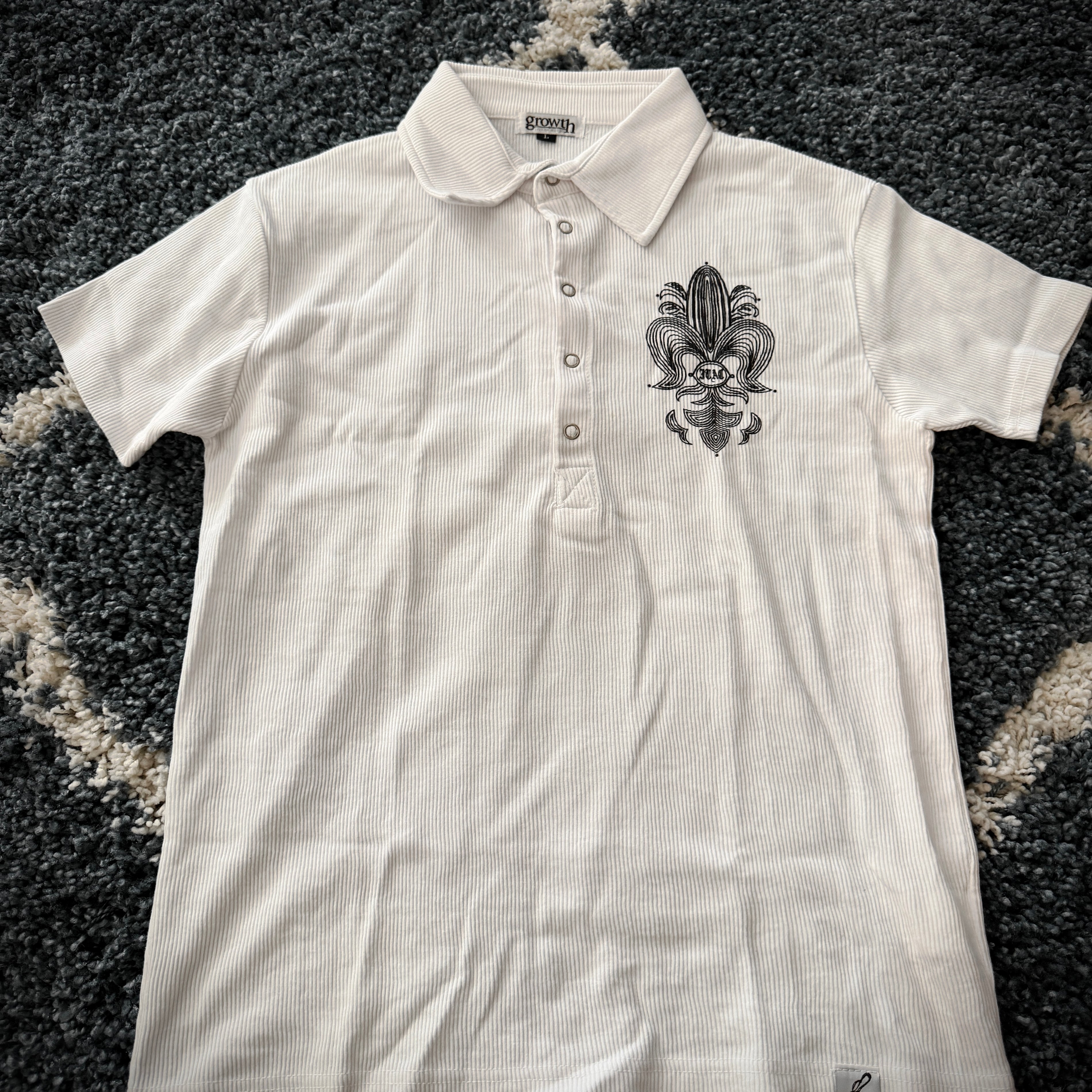 In The Attic Fleur Thermal Polo Shirt