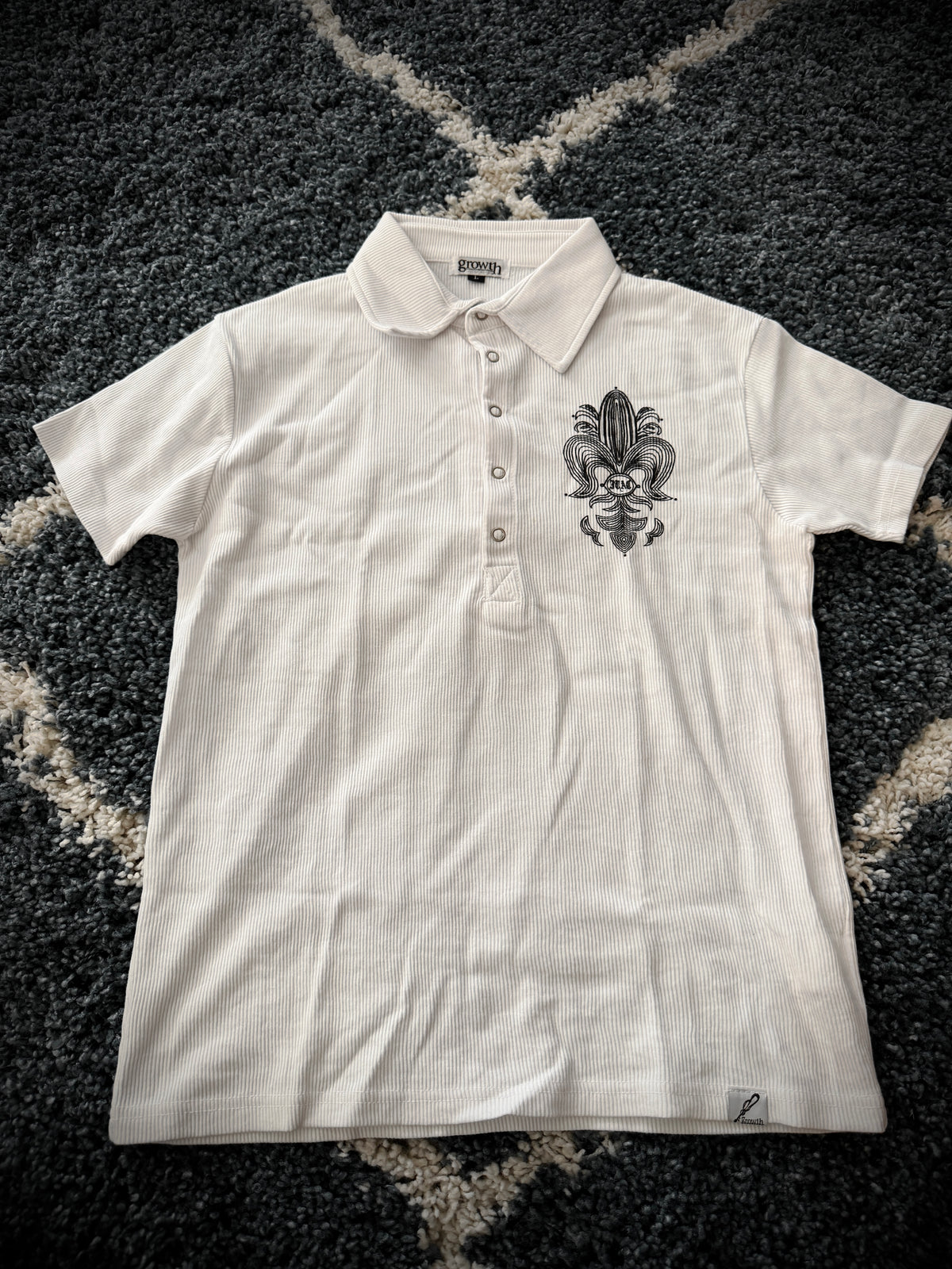 In The Attic Fleur Thermal Polo Shirt
