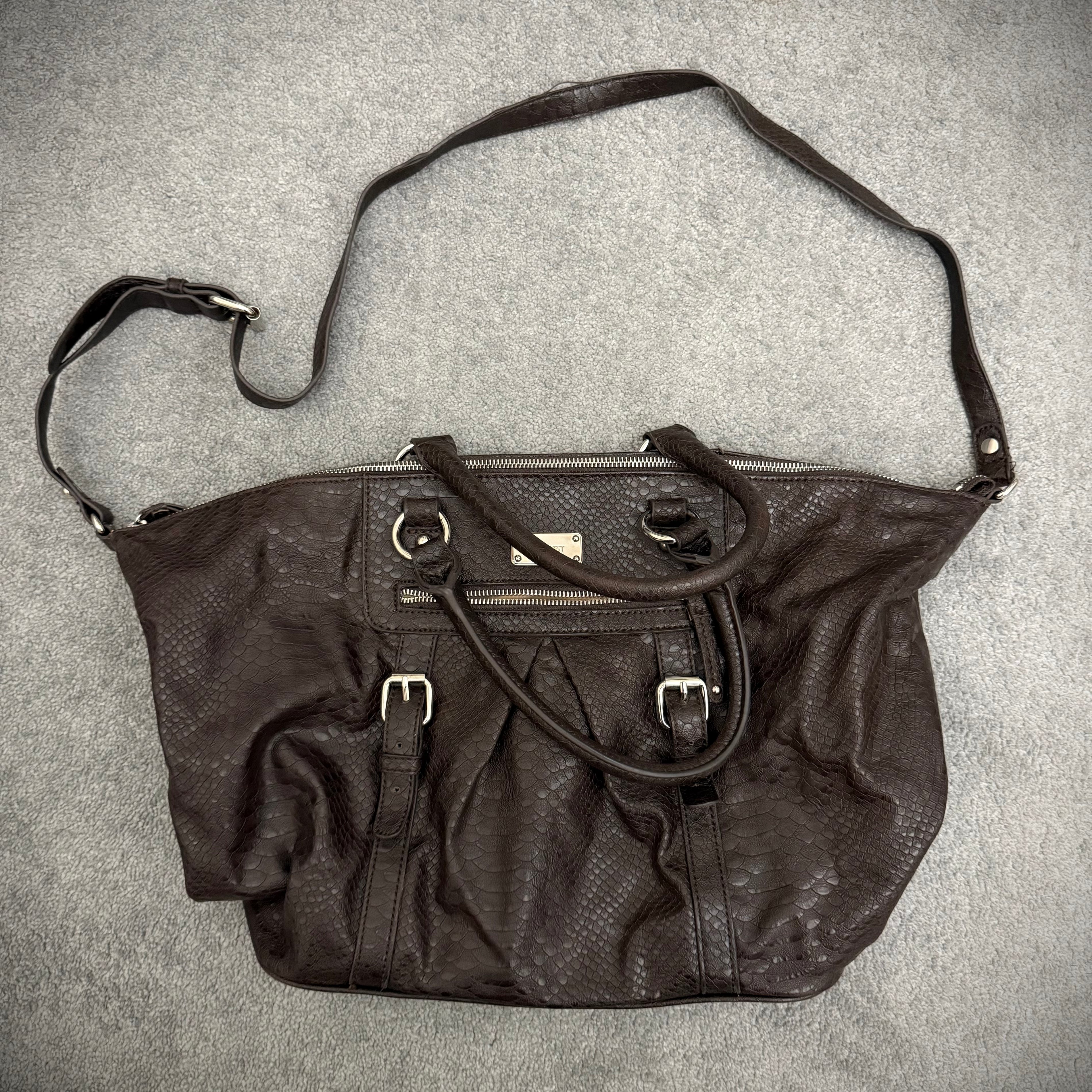 nine snakeskin shoulder bag