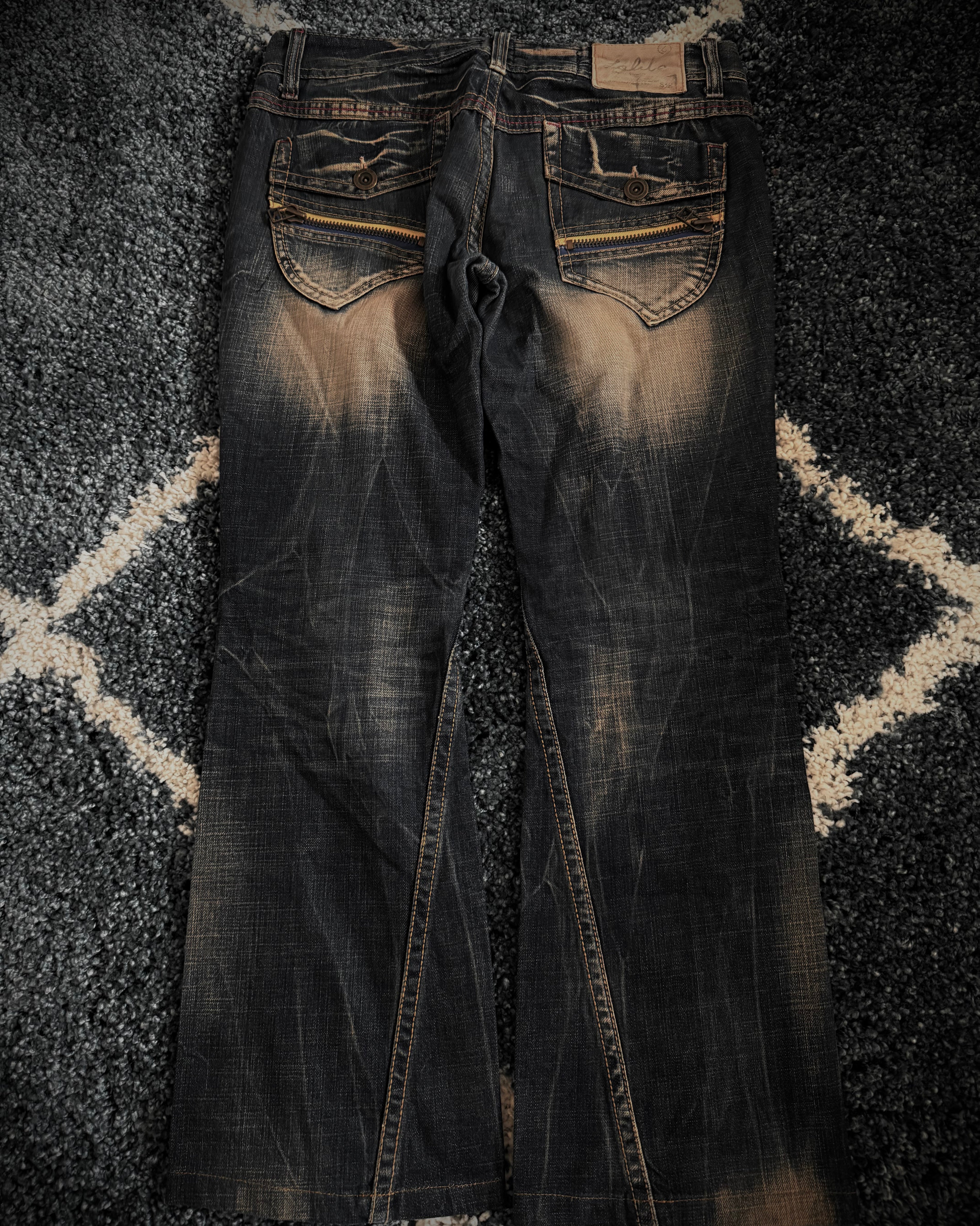 Lolita zipp flared denim
