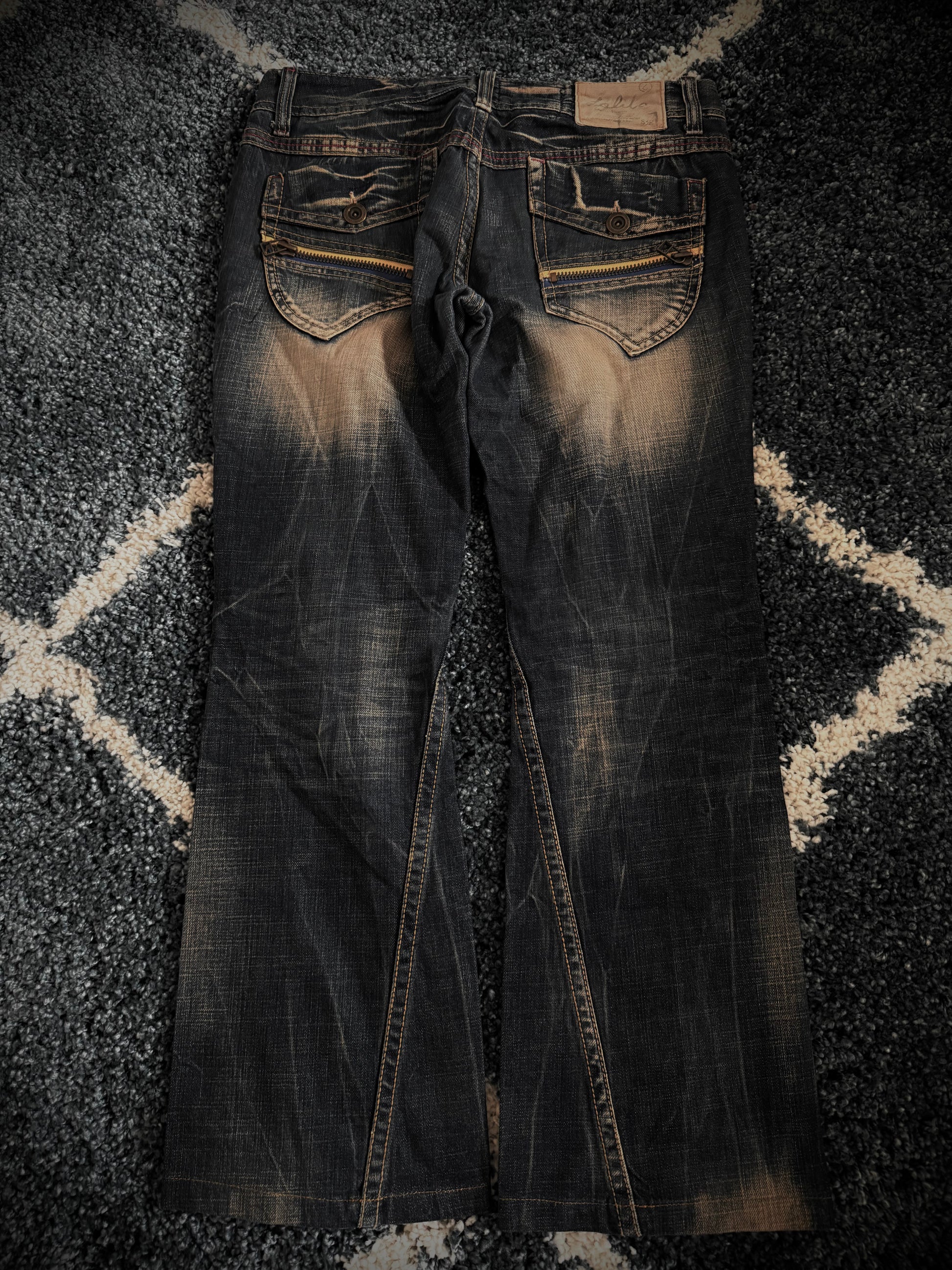 Lolita zipp flared denim