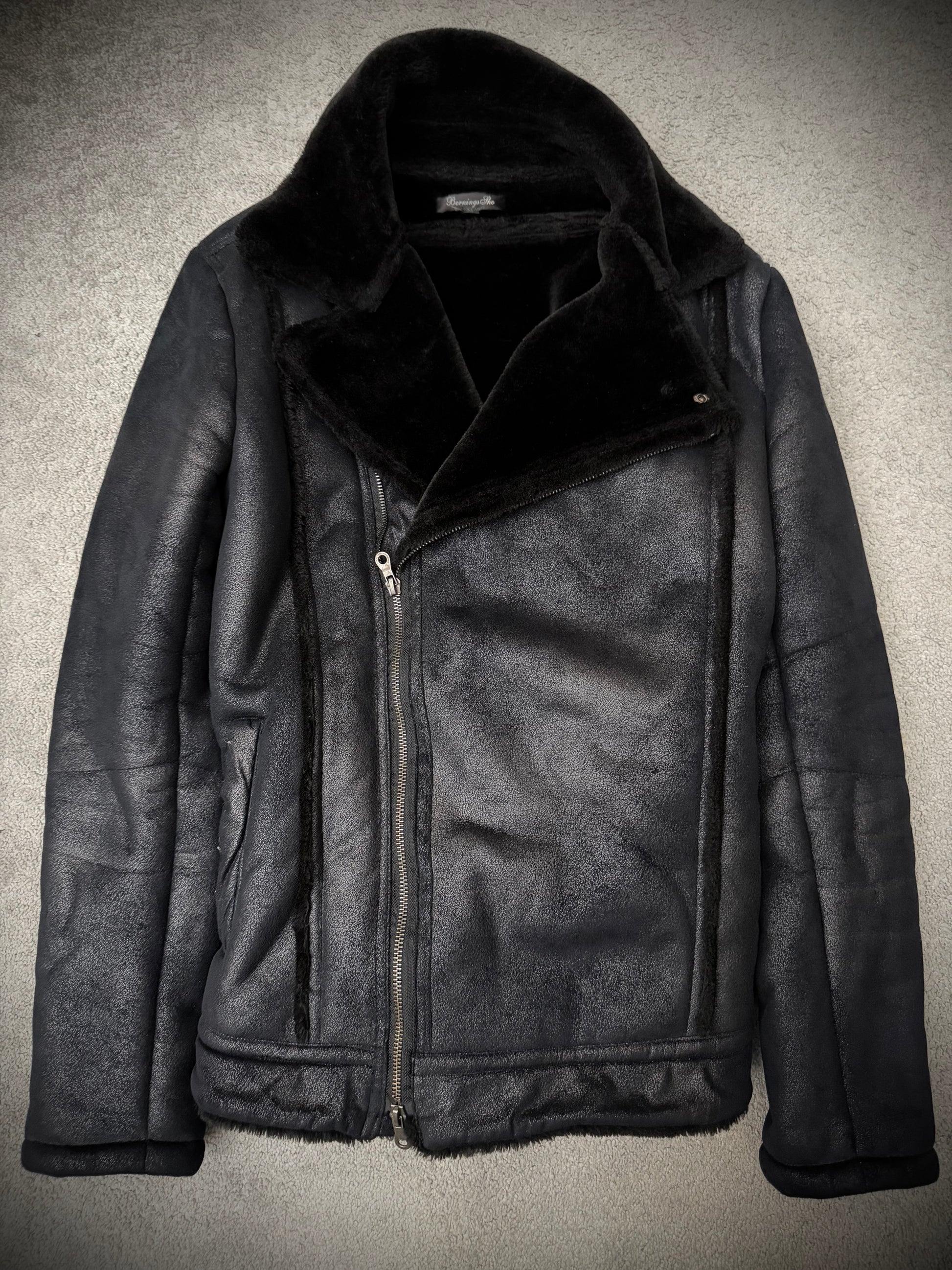 Bernings Sho cracked waxed fur jacket