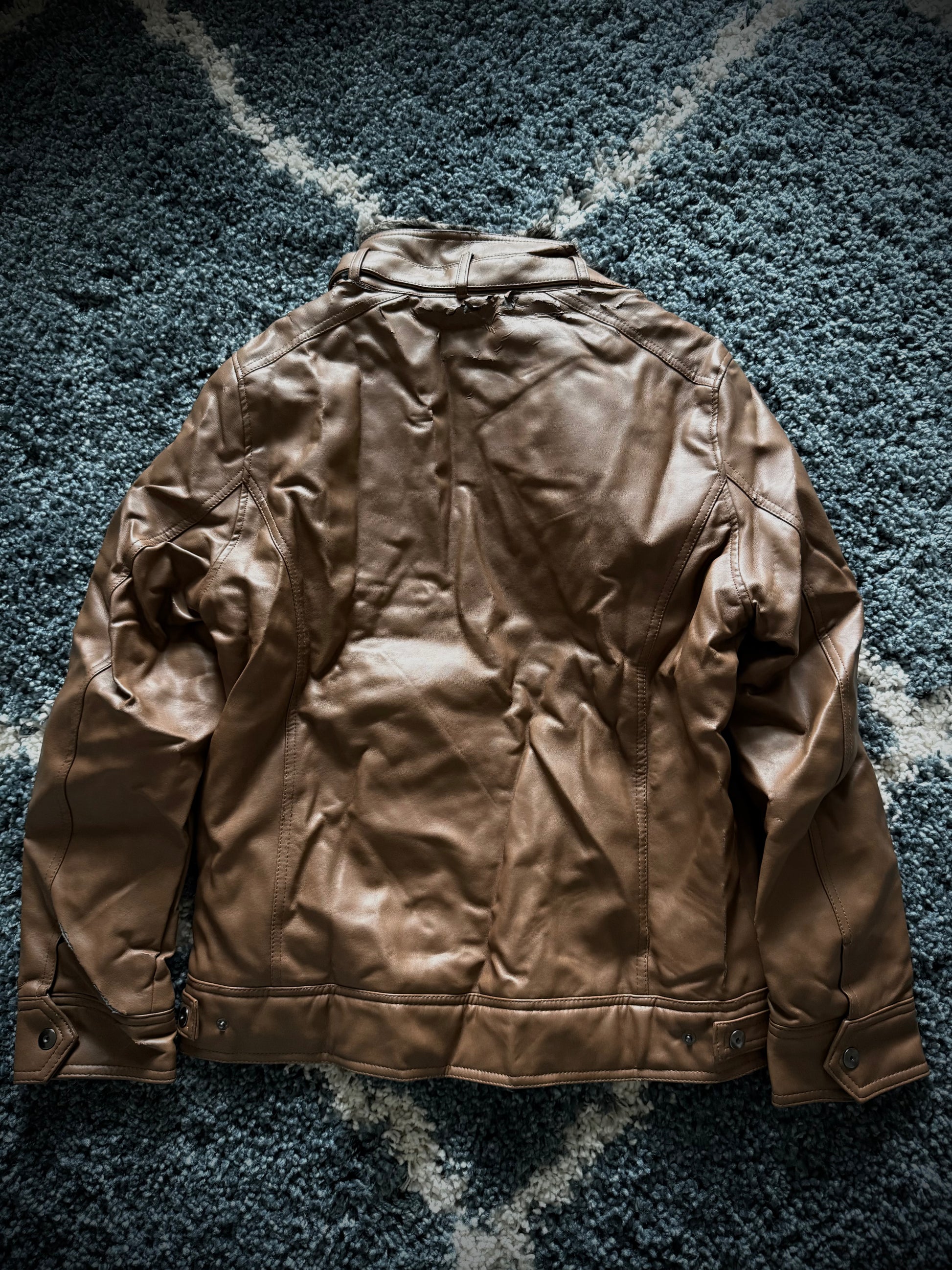 Splendid Faux Leather Fur Jacket