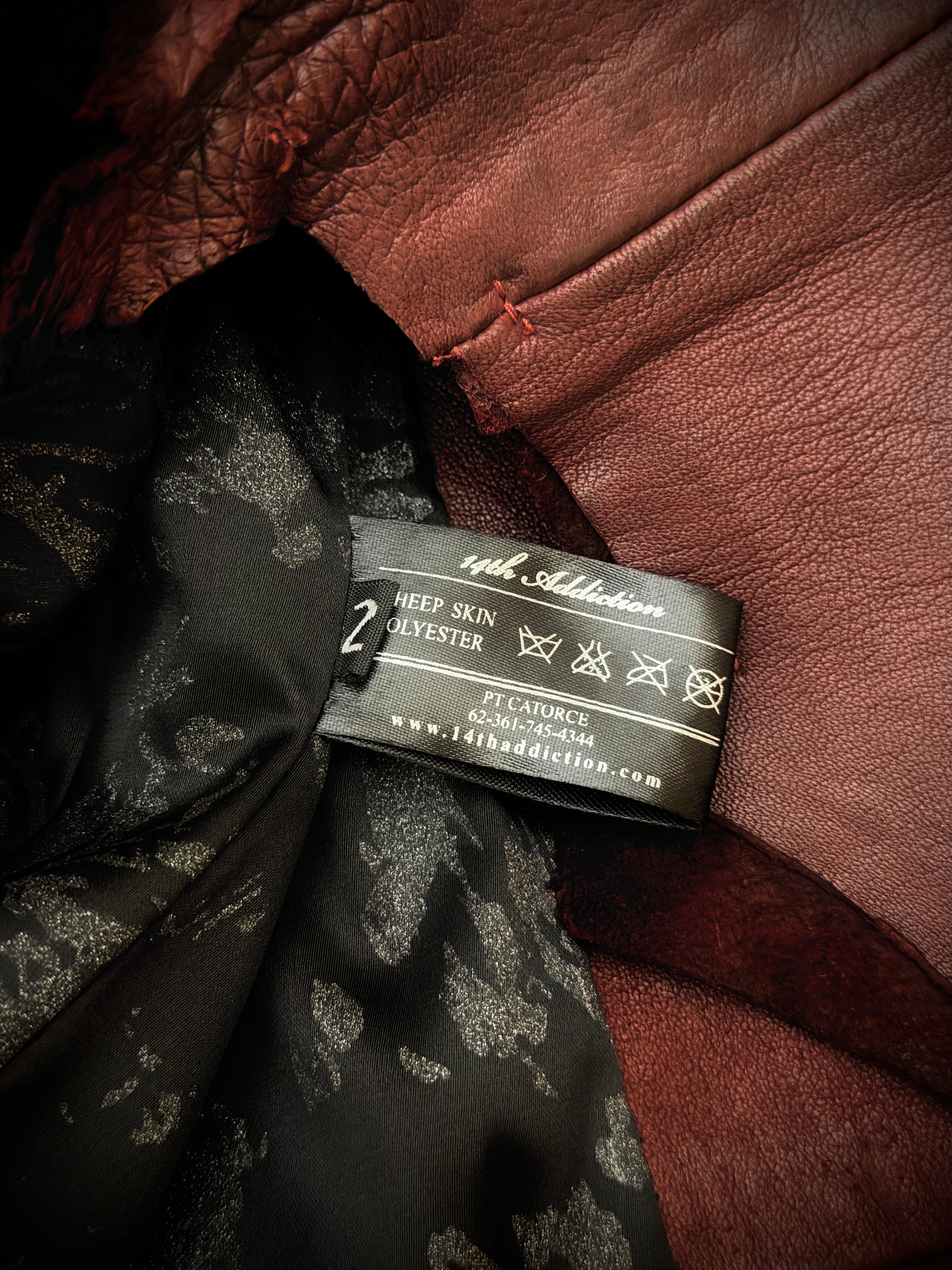 14th Addiction Tibetan Fur Sheepskin Crosszip Jacket