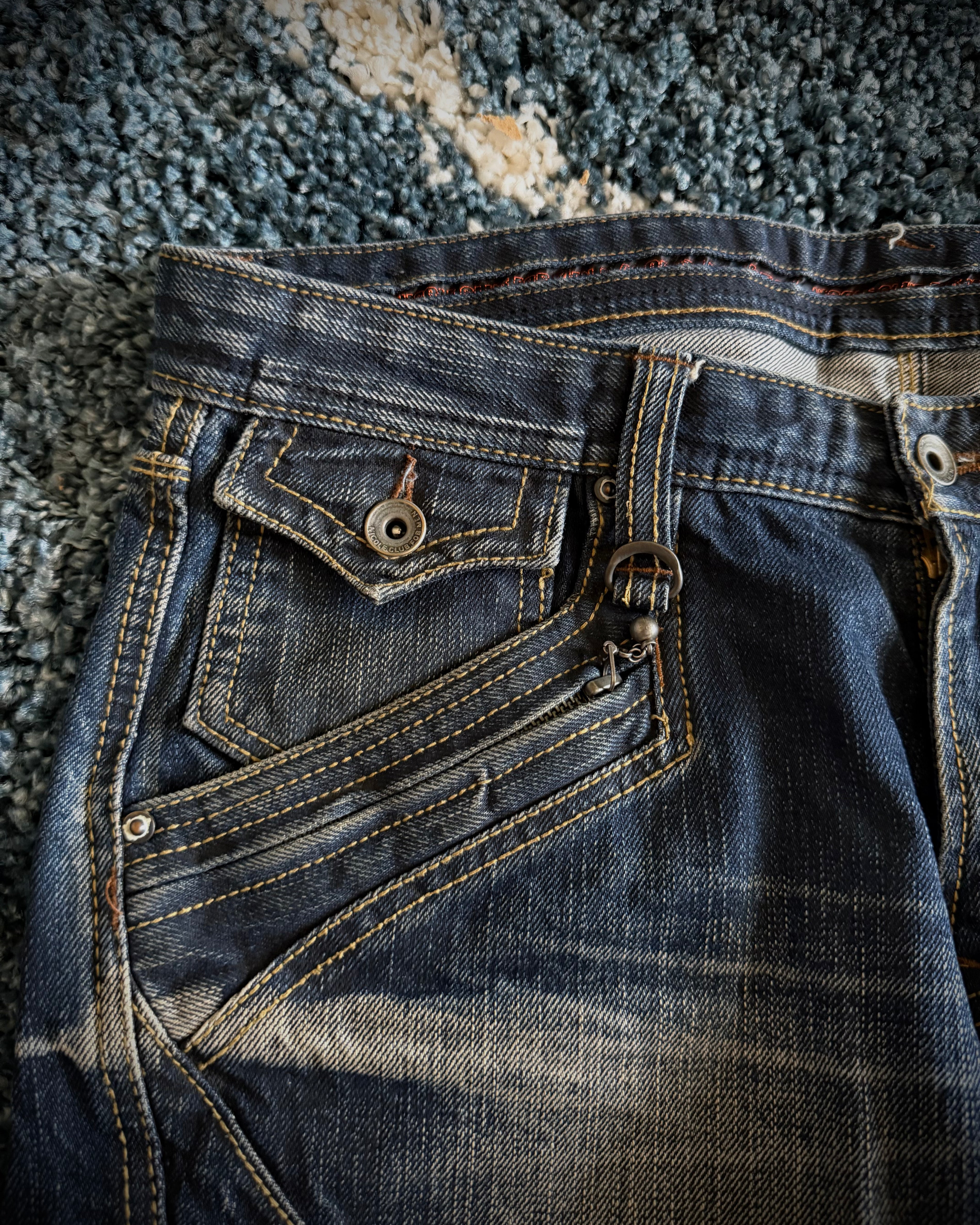 【一部予約販売中】 pockets zipp Club Nicole flared wintexarchive – denim パンツ