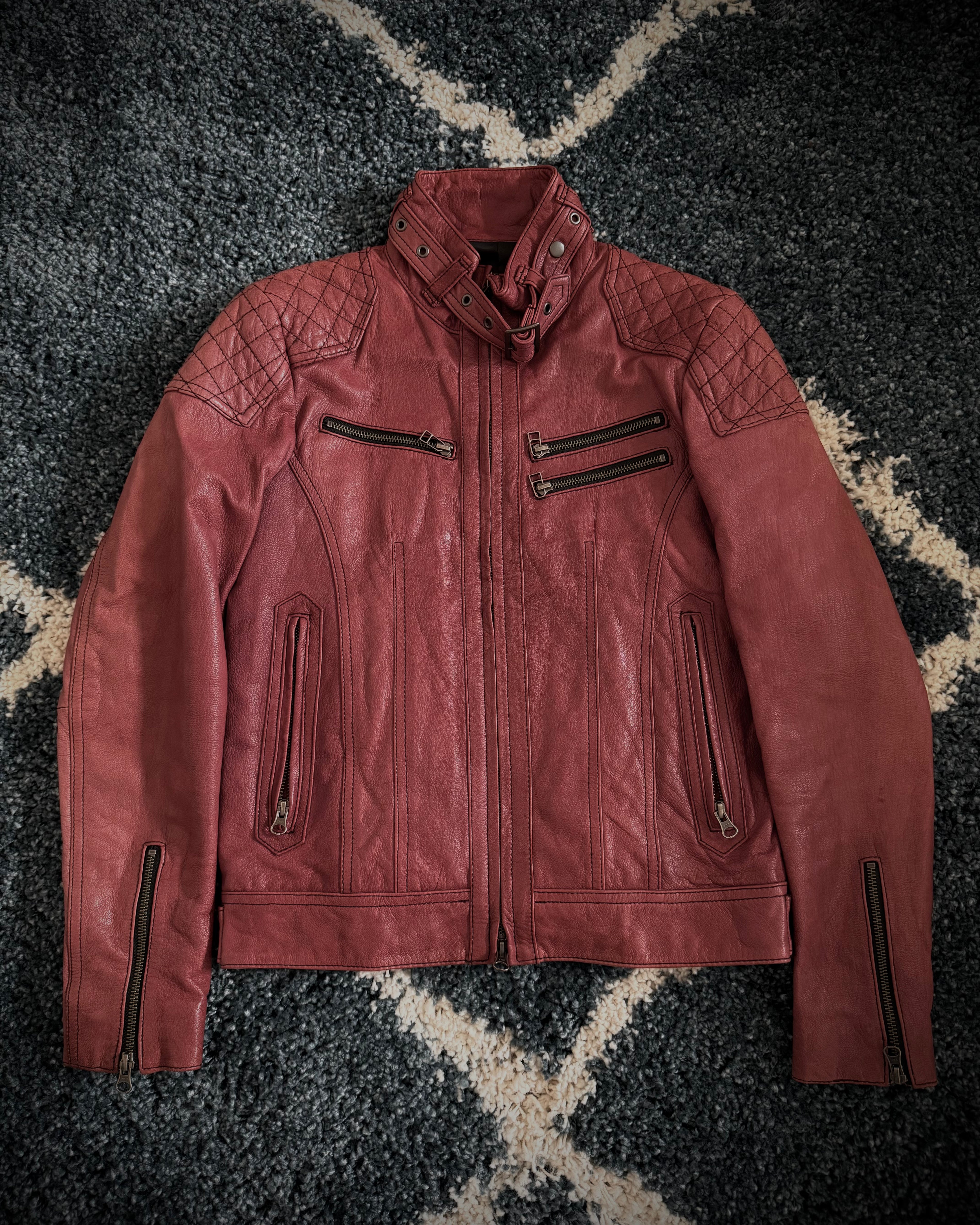 Edge Rupert padded leather jacket