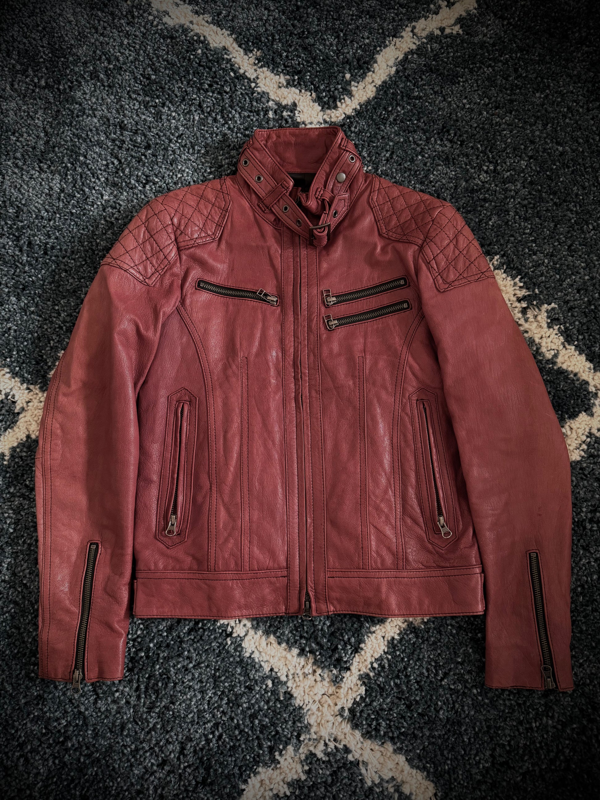Edge Rupert padded leather jacket