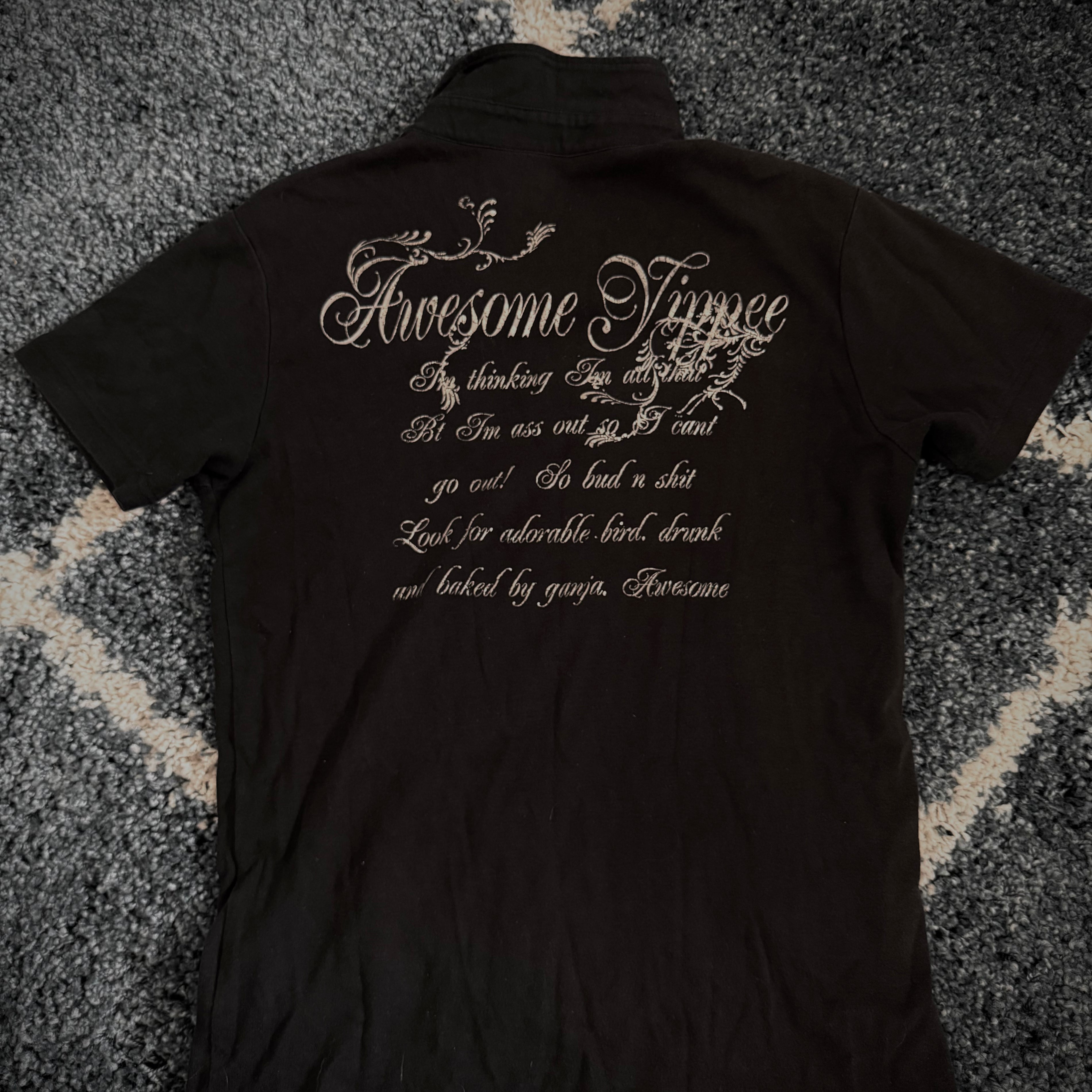 defective tribal poem polo shirt