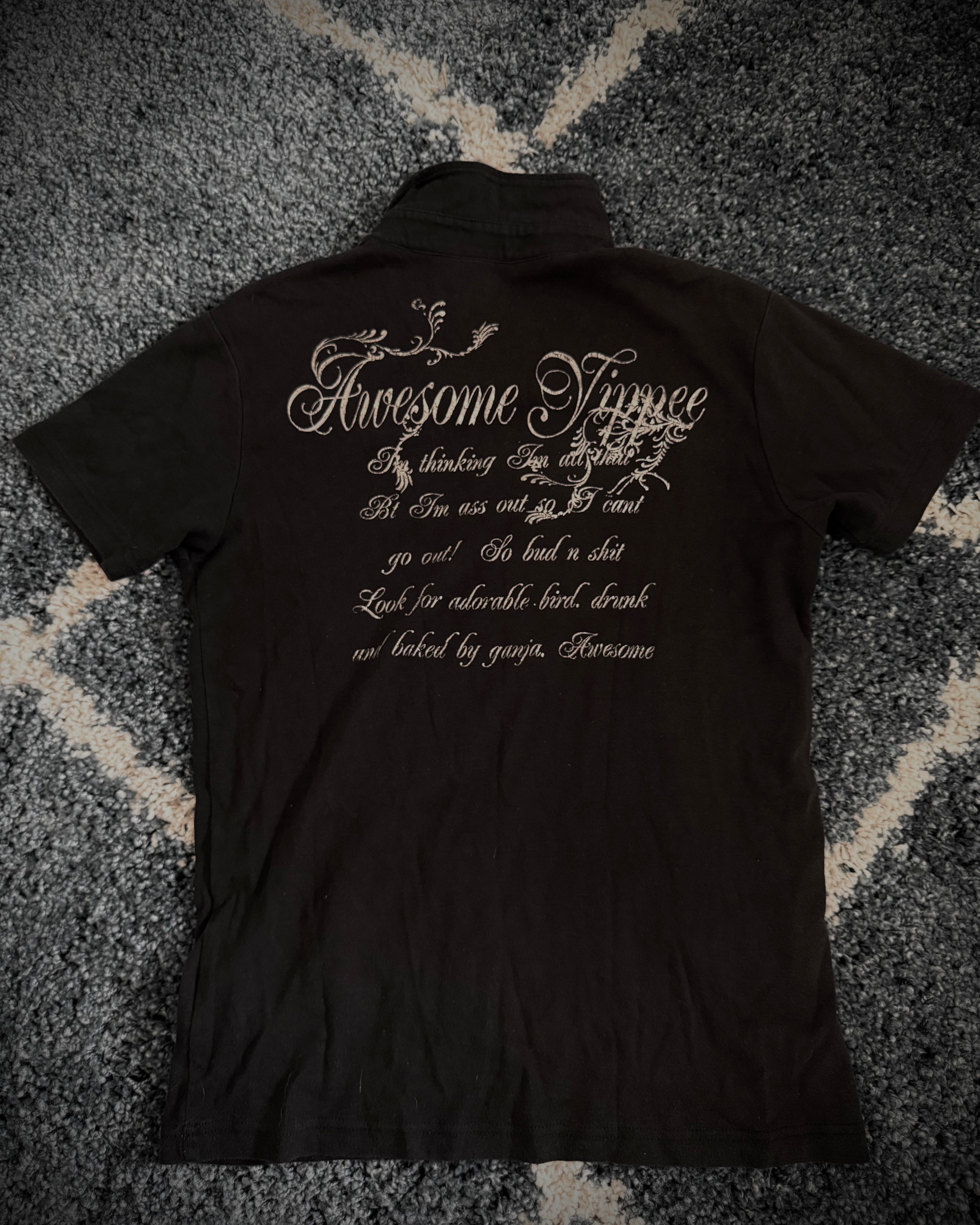 defective tribal poem polo shirt
