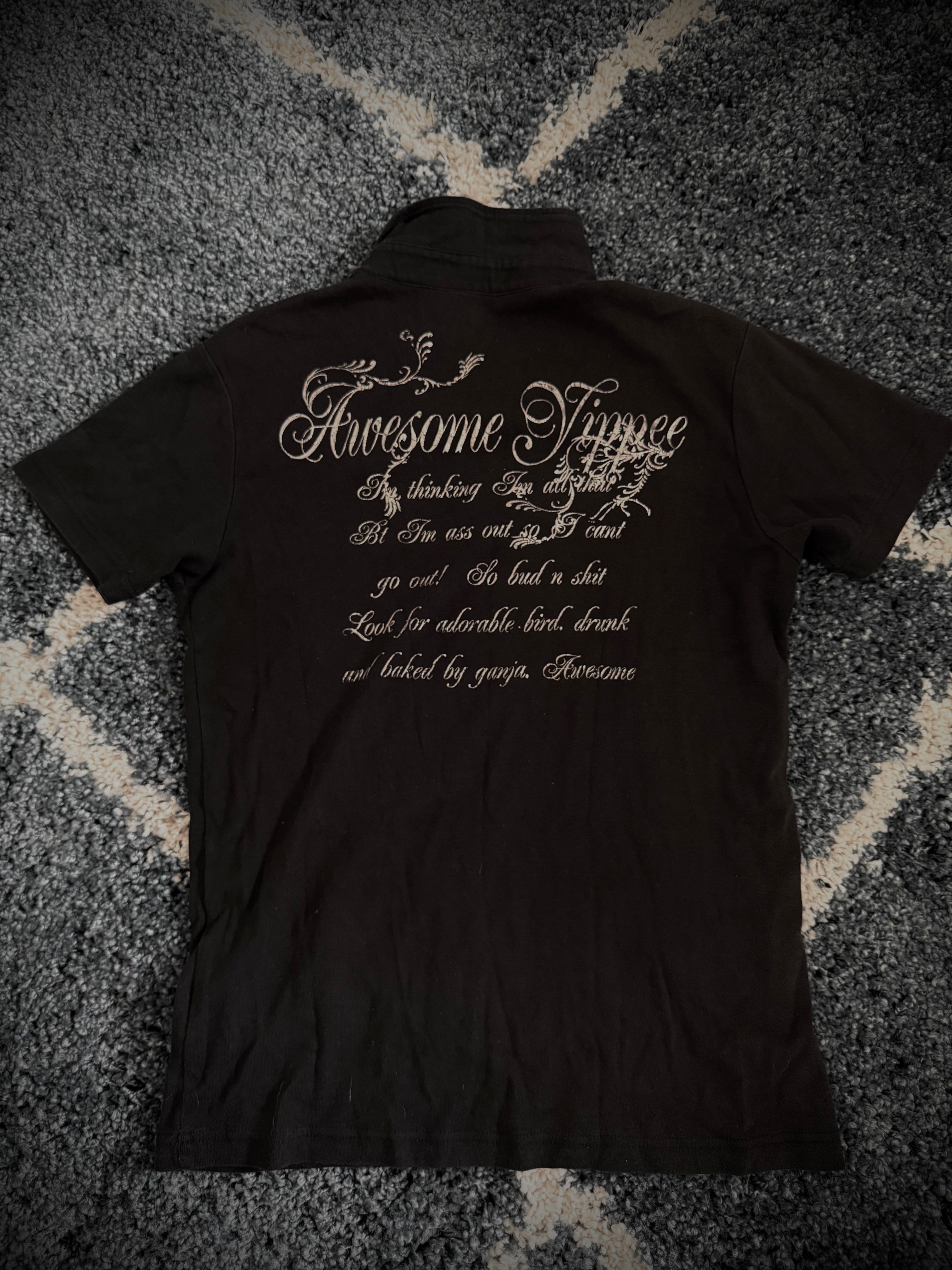 defective tribal poem polo shirt