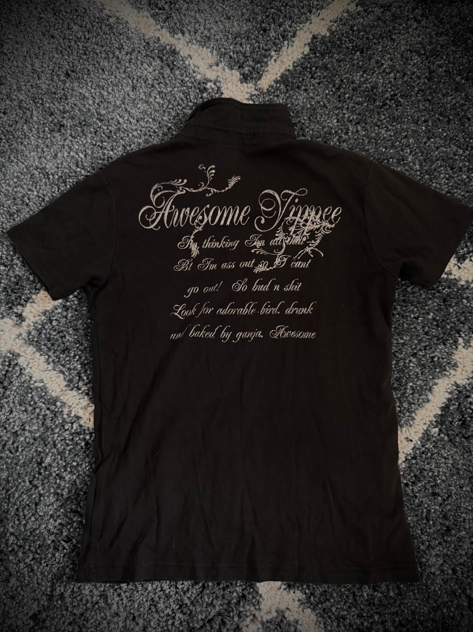 defective tribal poem polo shirt