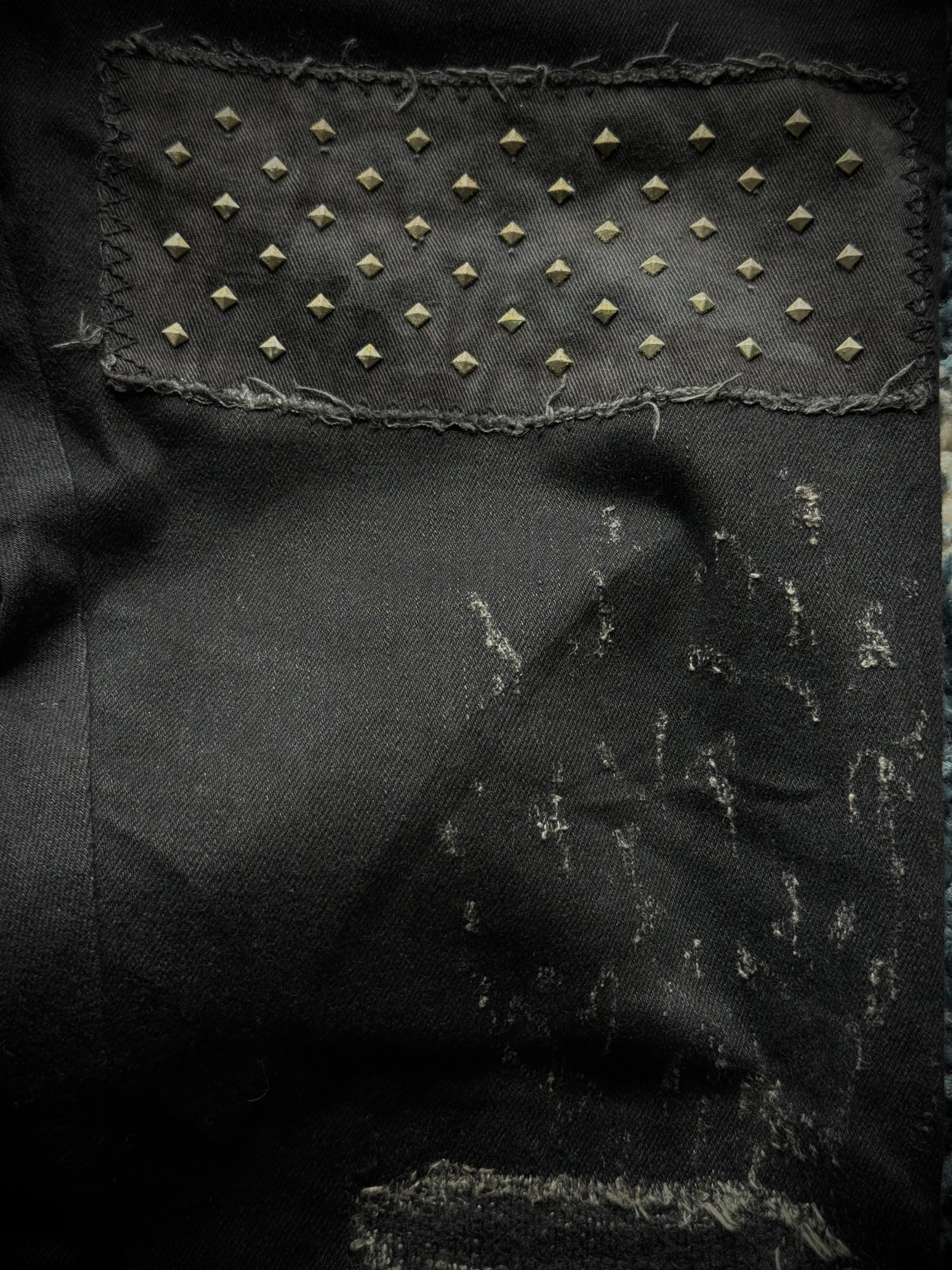 5351 Pour Les Hommes crashed studded skinny jeans
