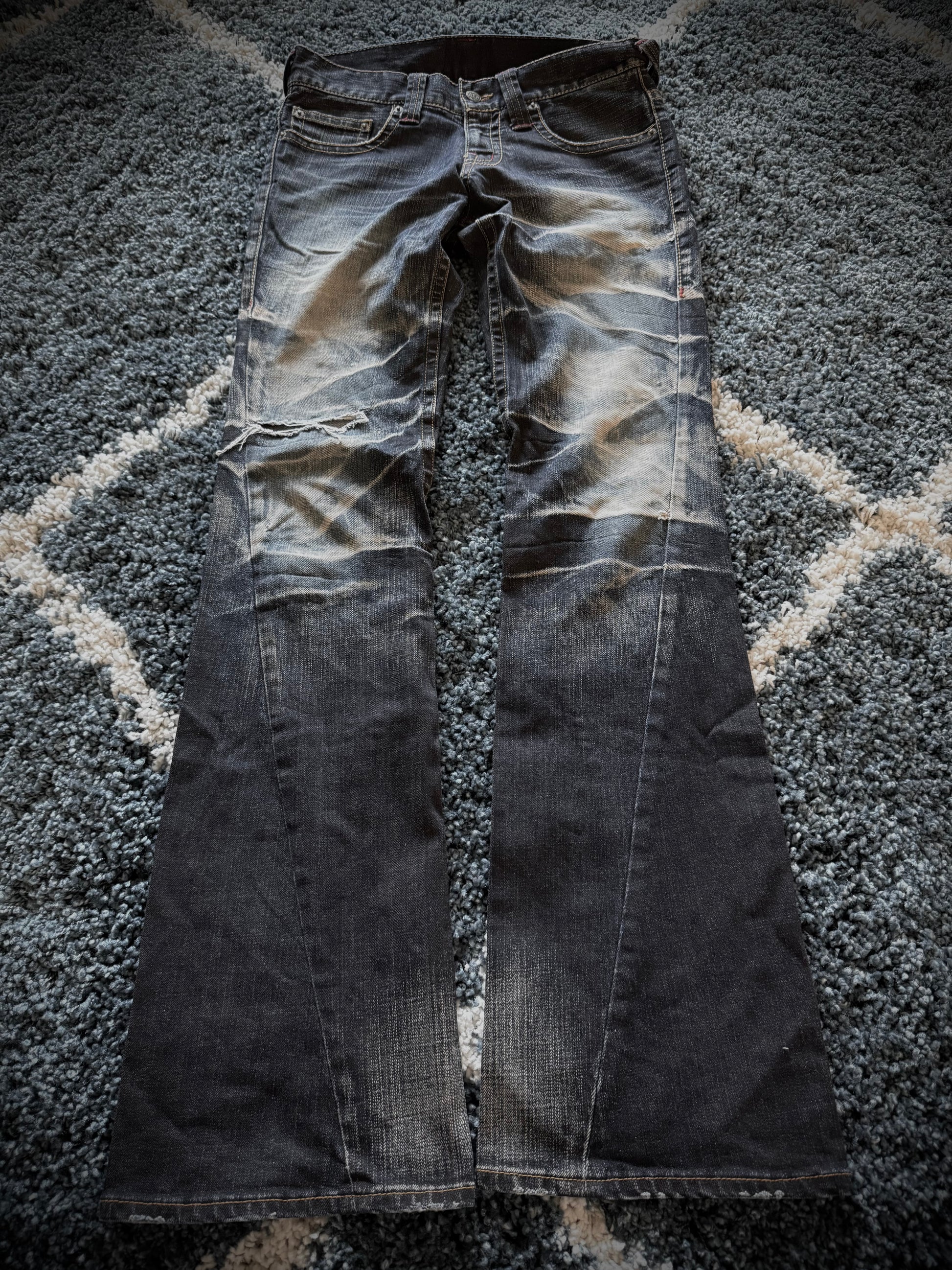 Tornado Mart Ocean washed flared jeans