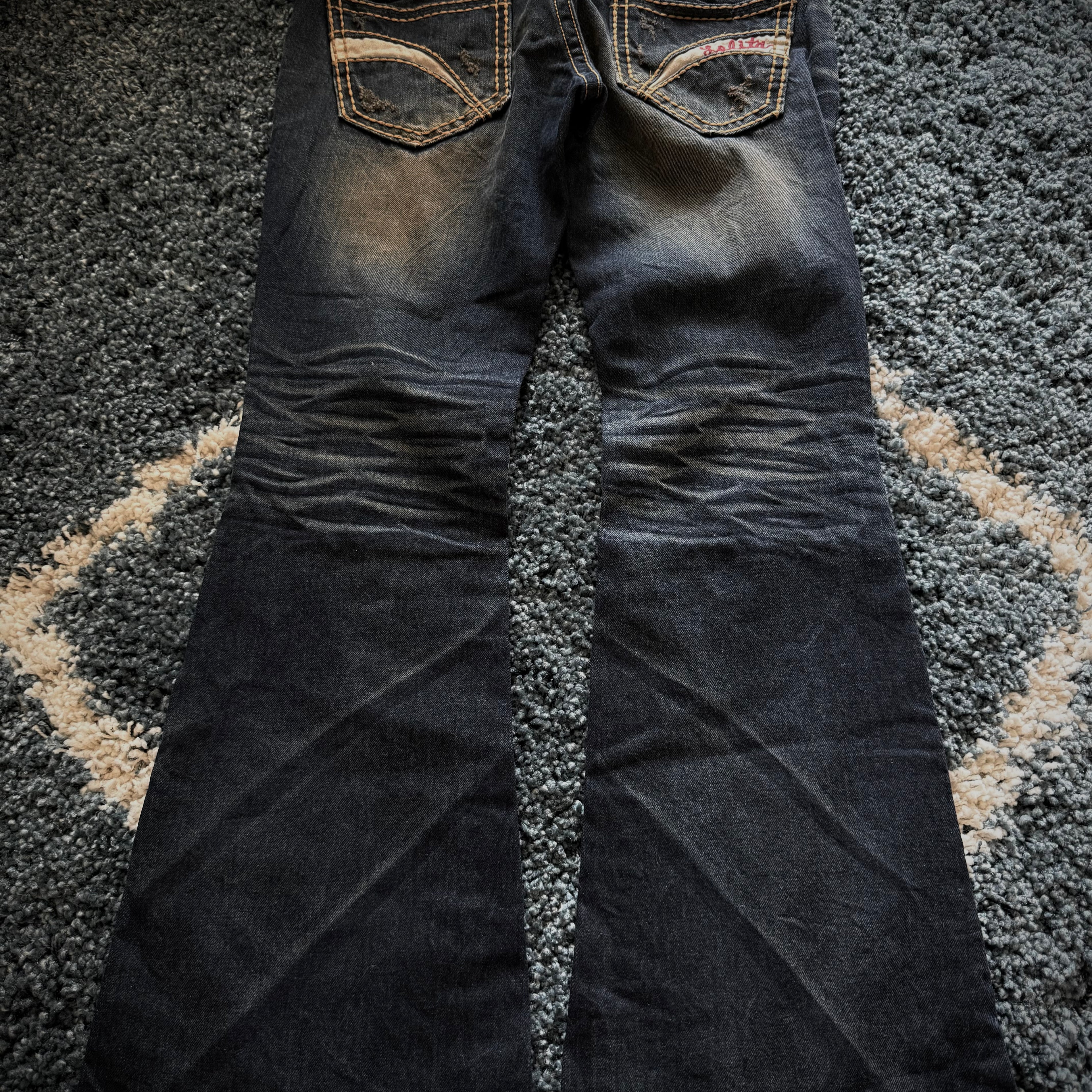 Lolita whisker washed bell bottoms