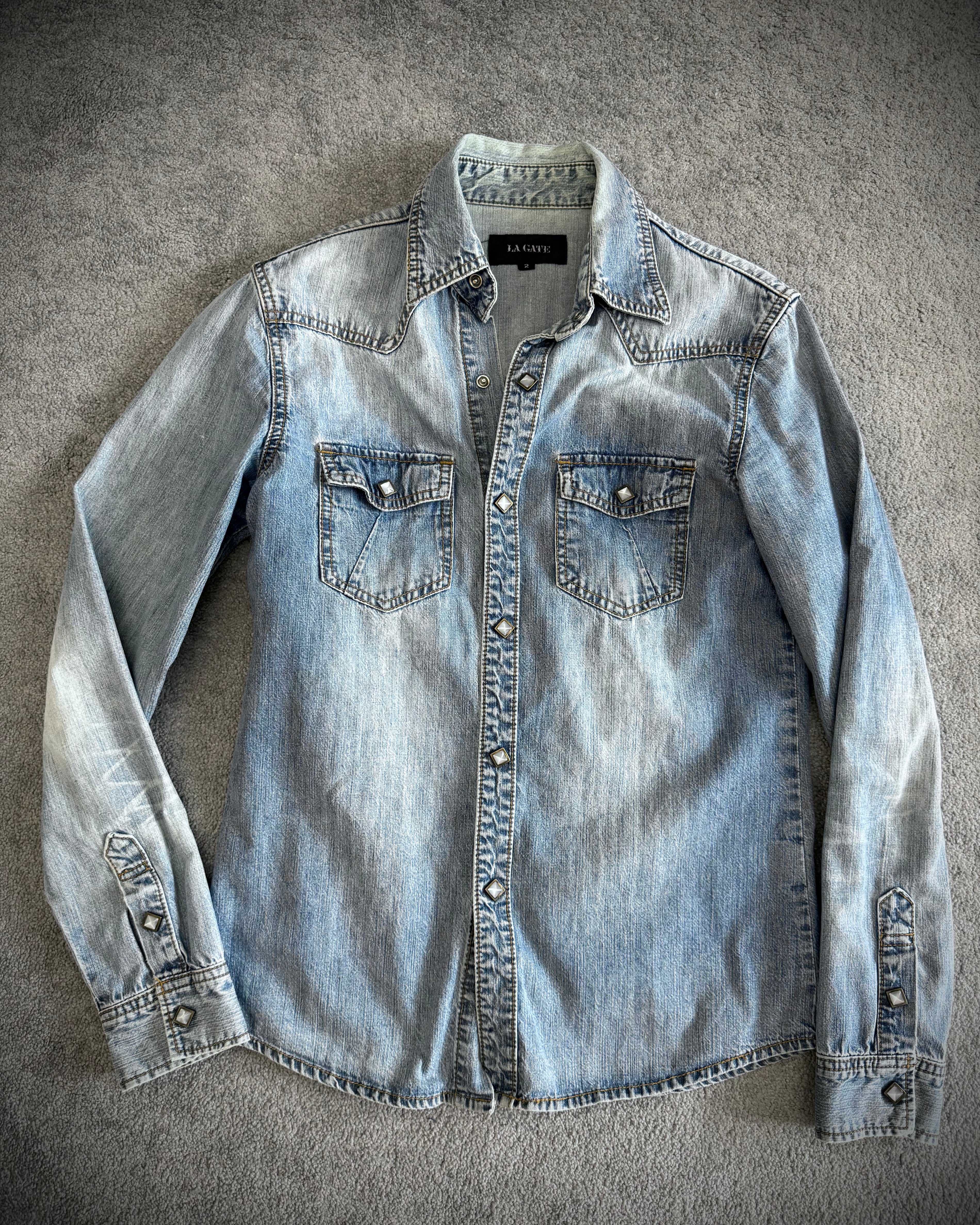 La Gate crystal denim jacket