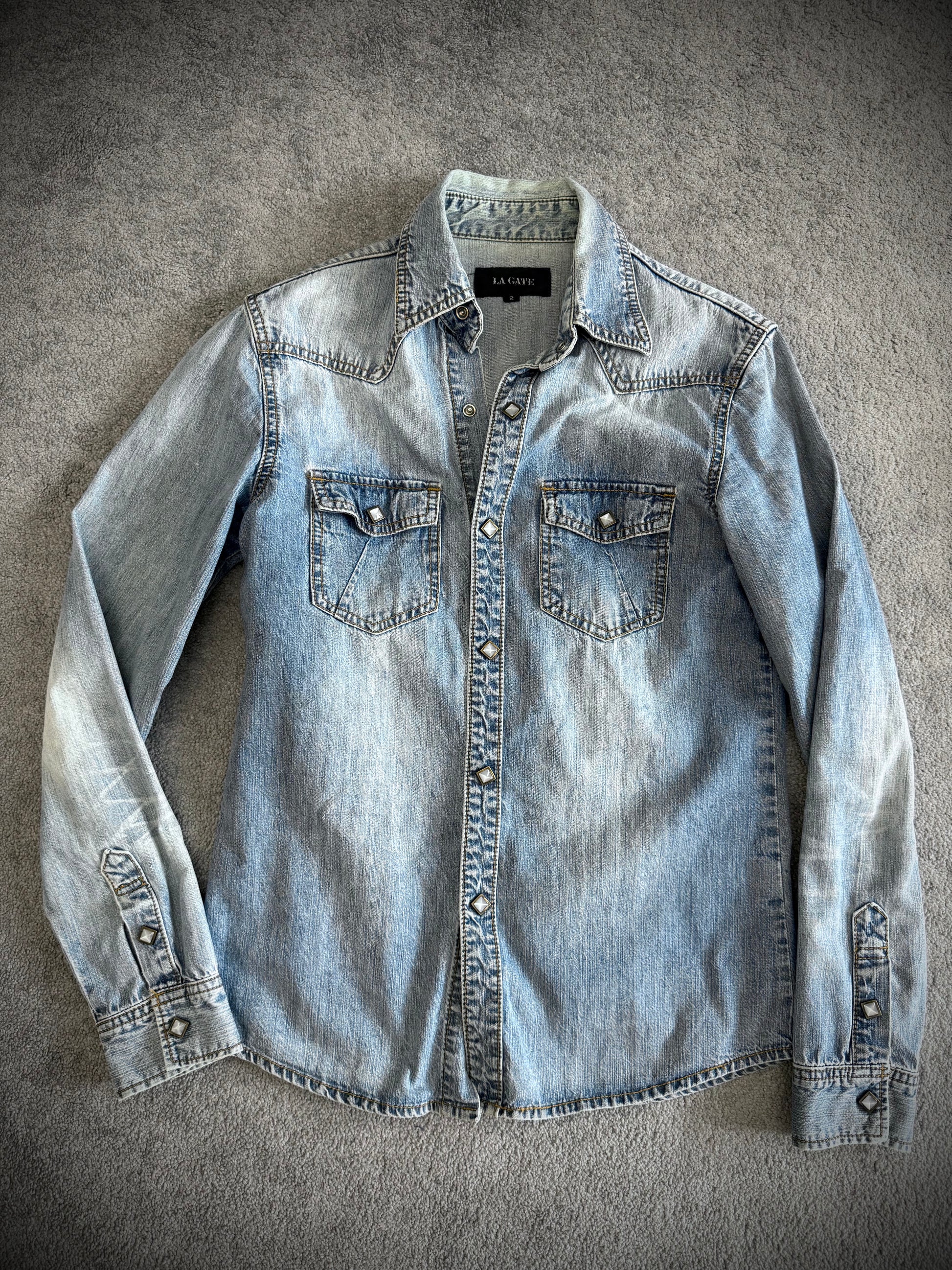 La Gate crystal denim jacket