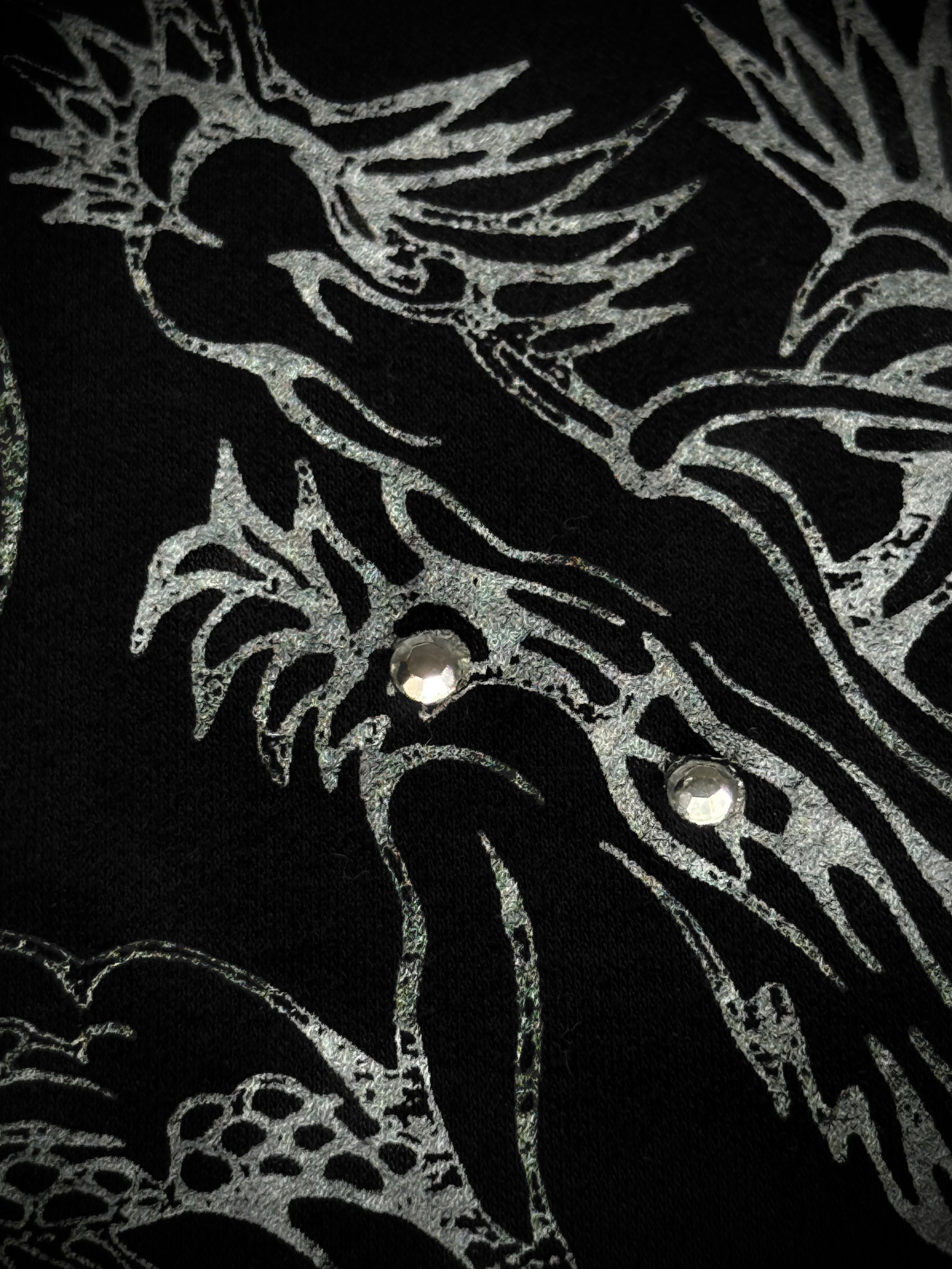 Tornado Mart rhinestone dragon polo shirt