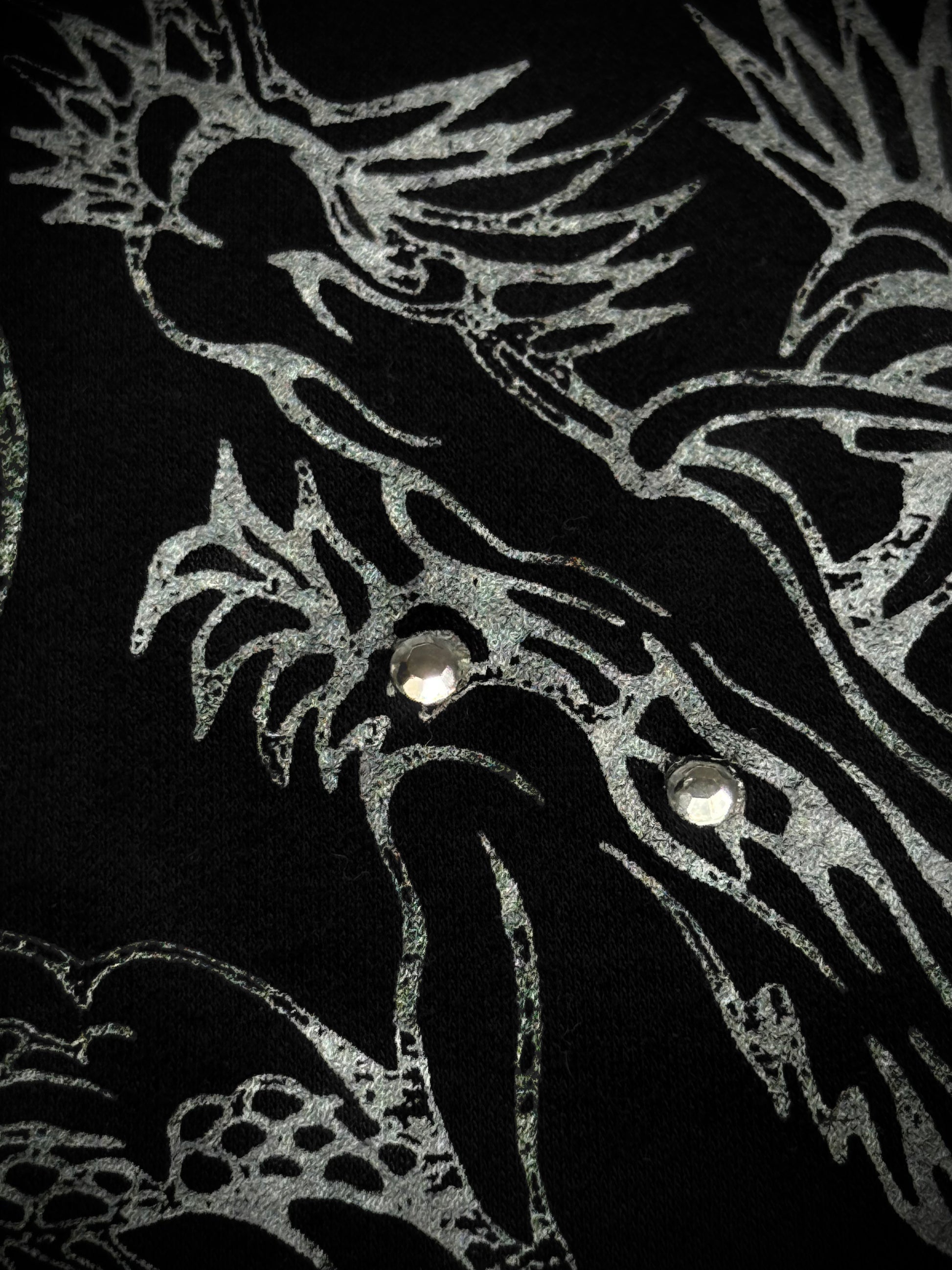 Tornado Mart rhinestone dragon polo shirt