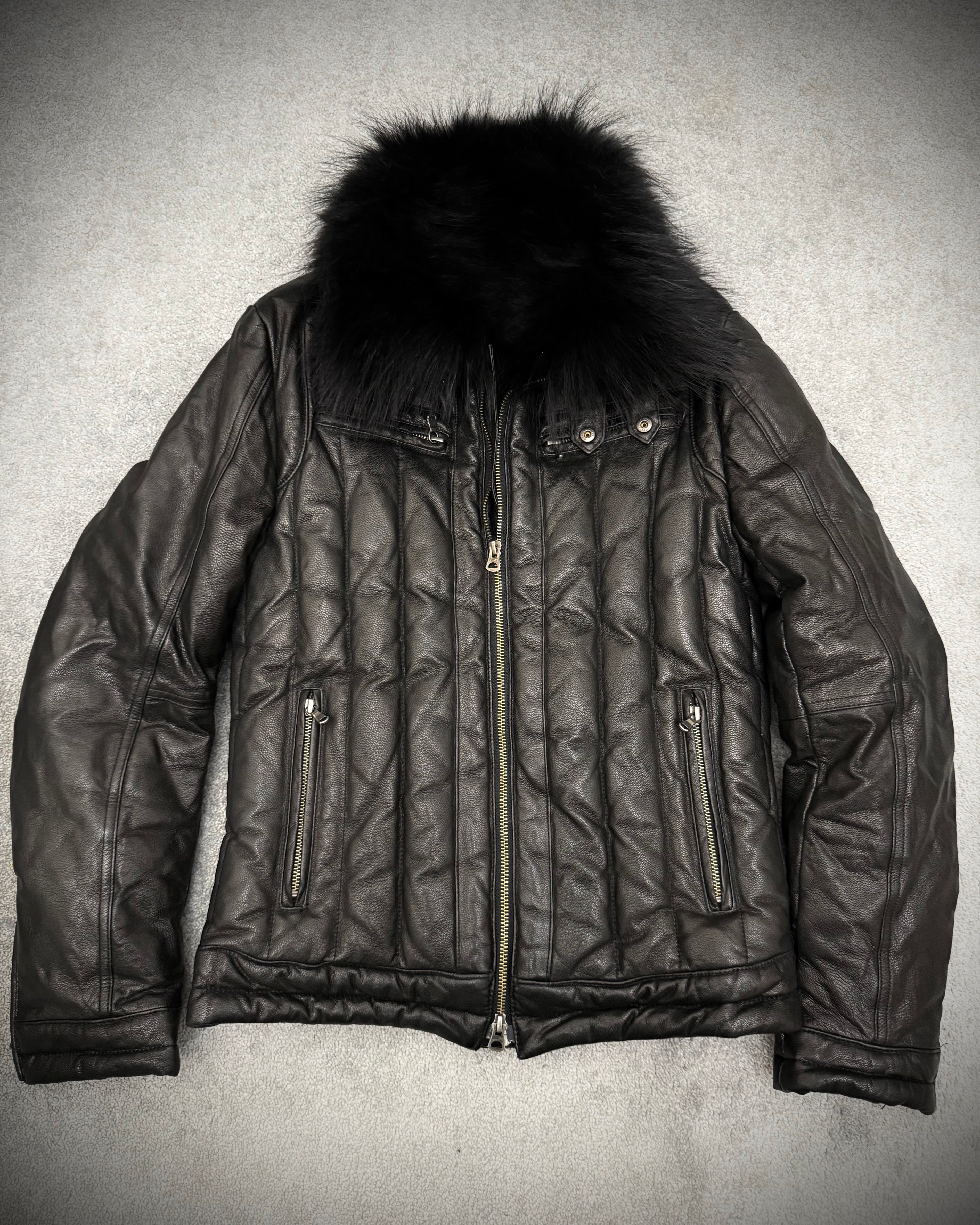 Tornado Mart Fur Leather Puffer Jacket
