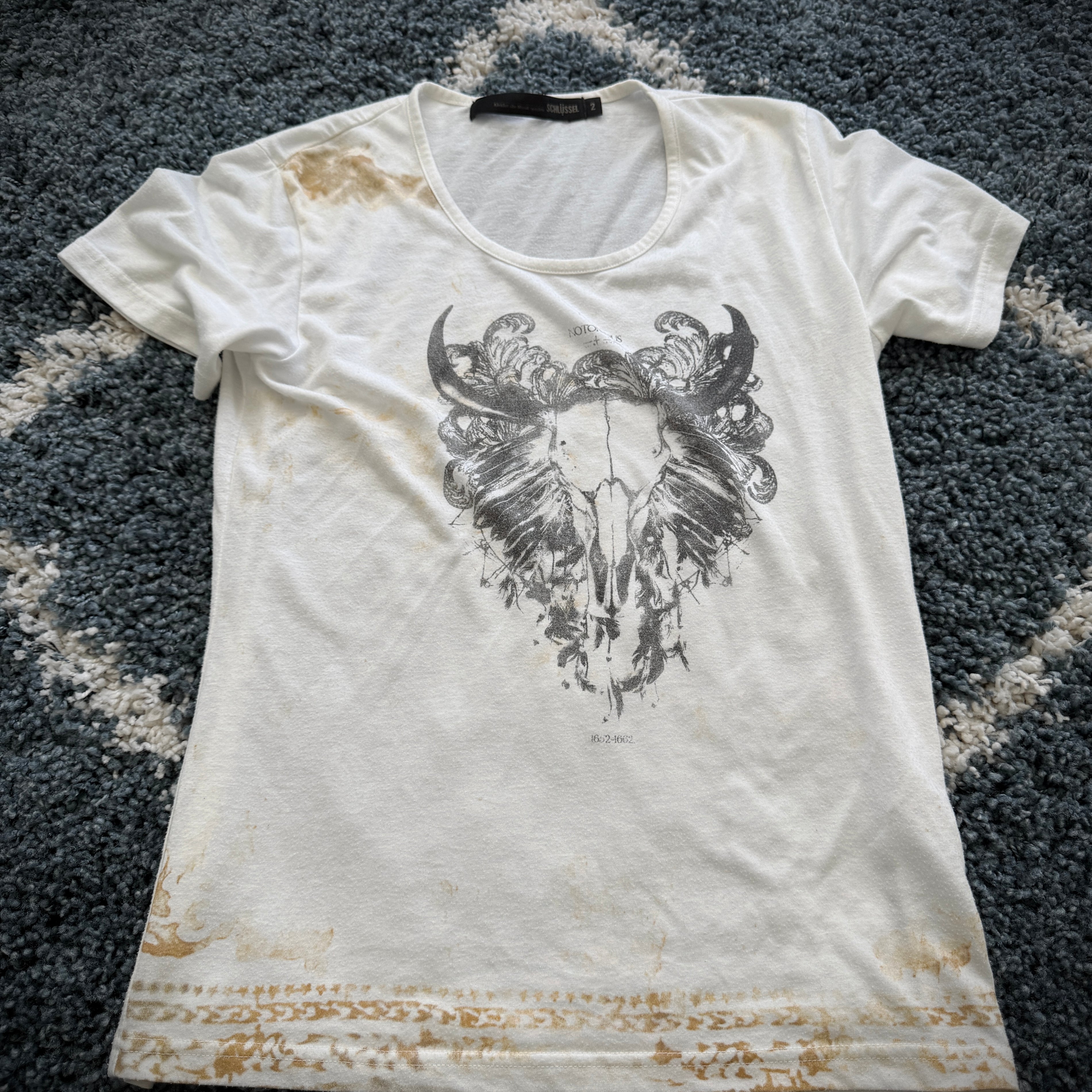 Schlussel Rust Detailed Tribe Shirt