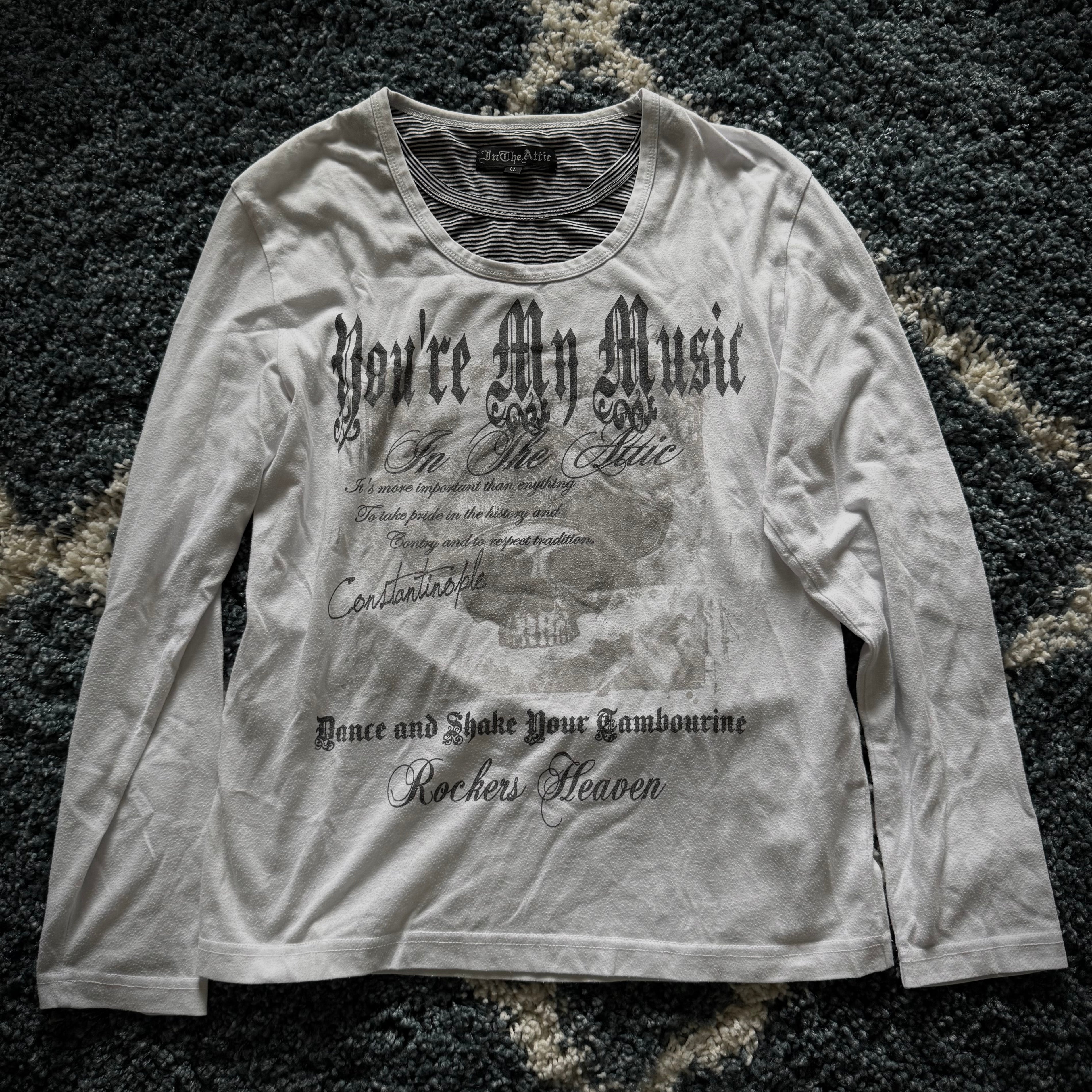 In the attic poem „you’re my music“ double layered longsleeve