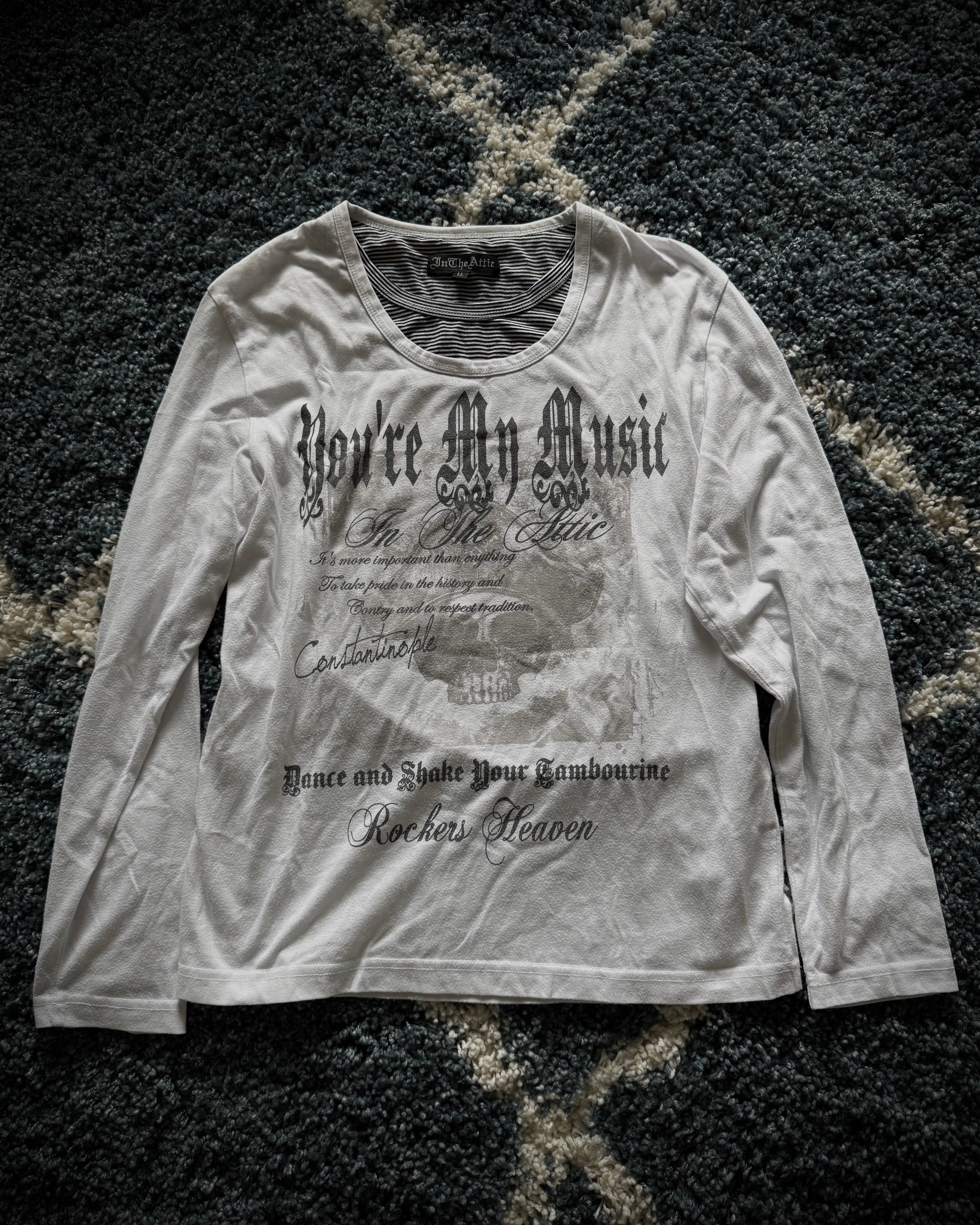 In the attic poem „you’re my music“ double layered longsleeve