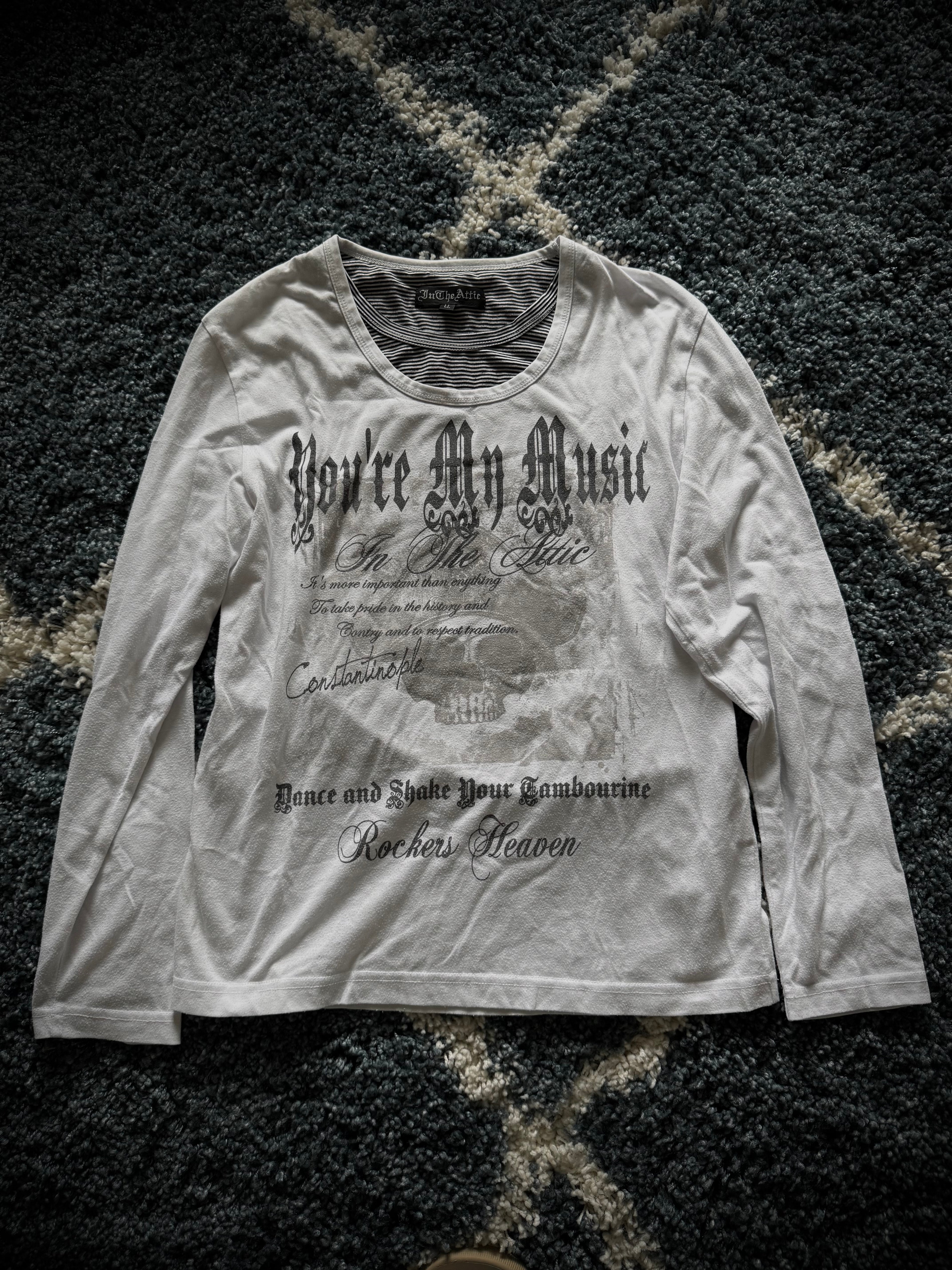 In the attic poem „you’re my music“ double layered longsleeve