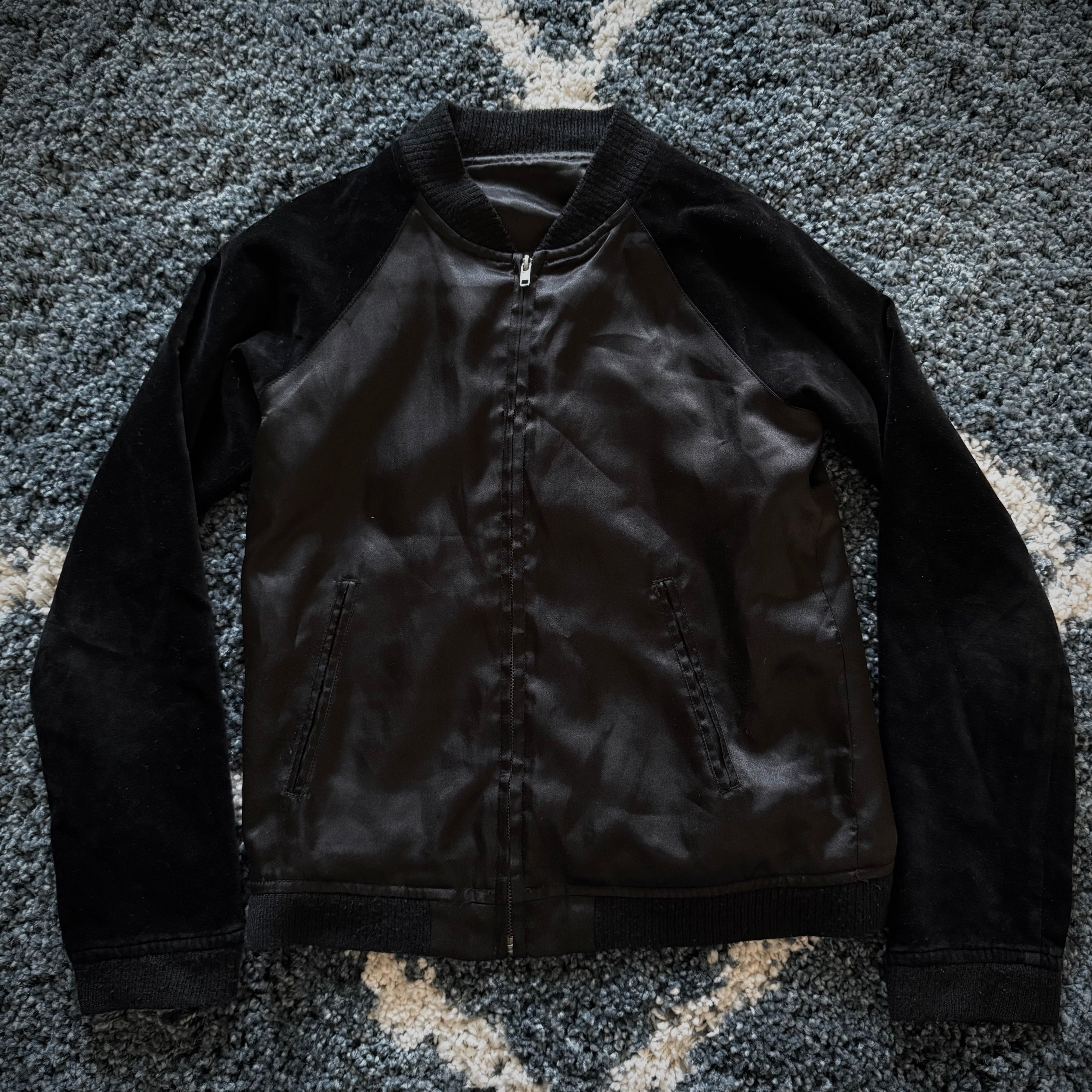 Veronica embroidery swan bomber jacket