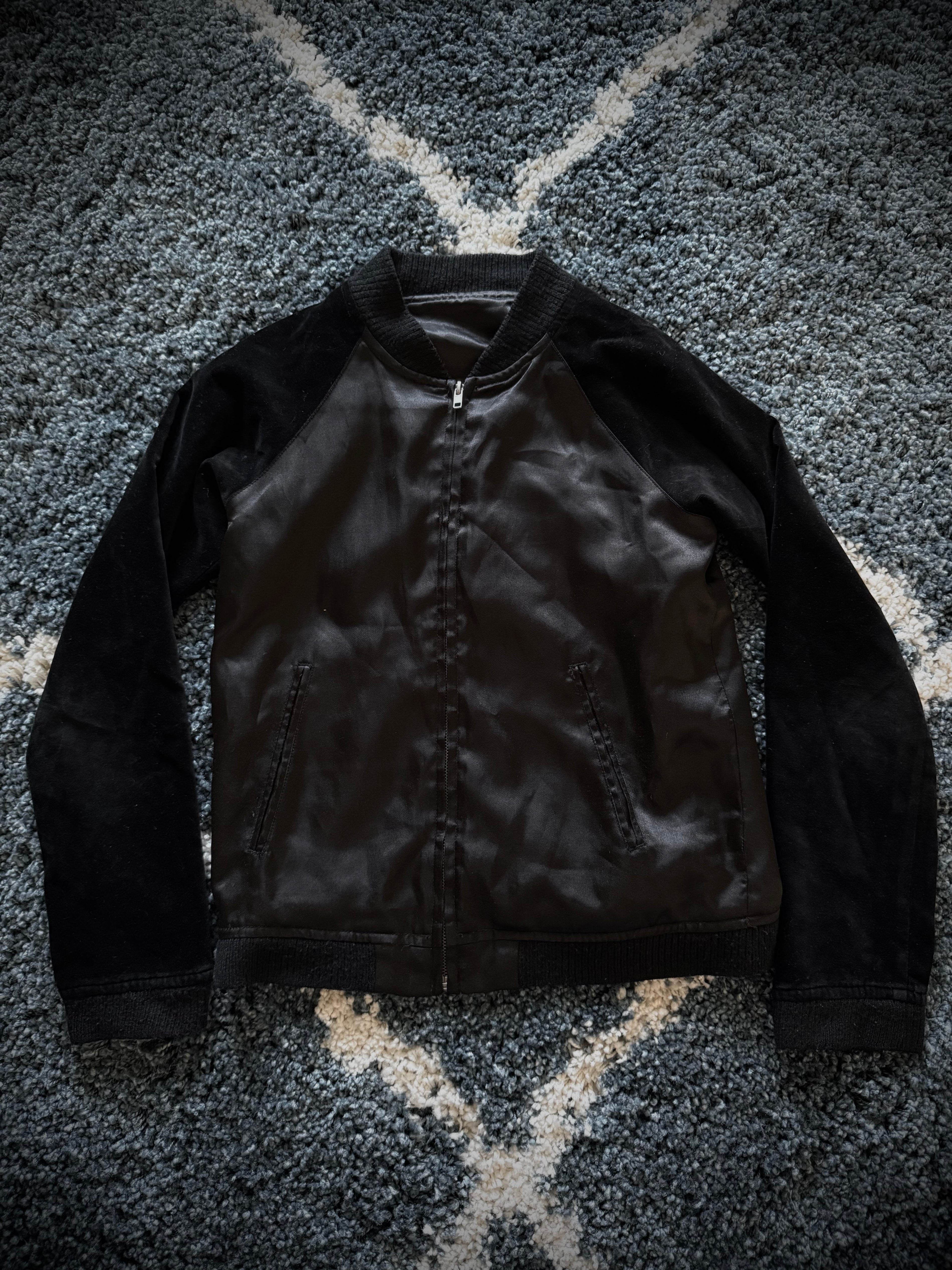 Veronica embroidery swan bomber jacket