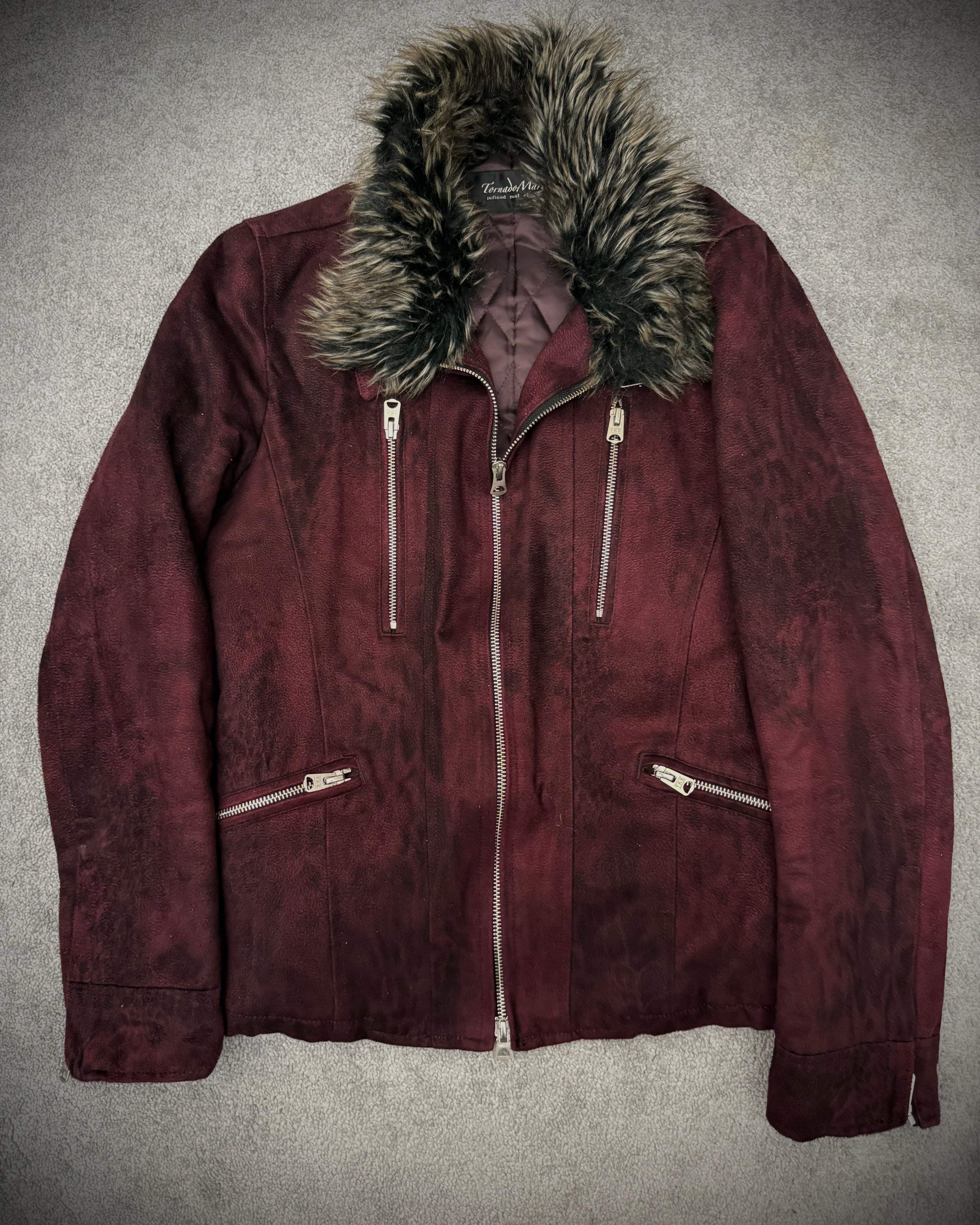 Tornado Mart 00‘s Purple Leopard infusion fur jacket