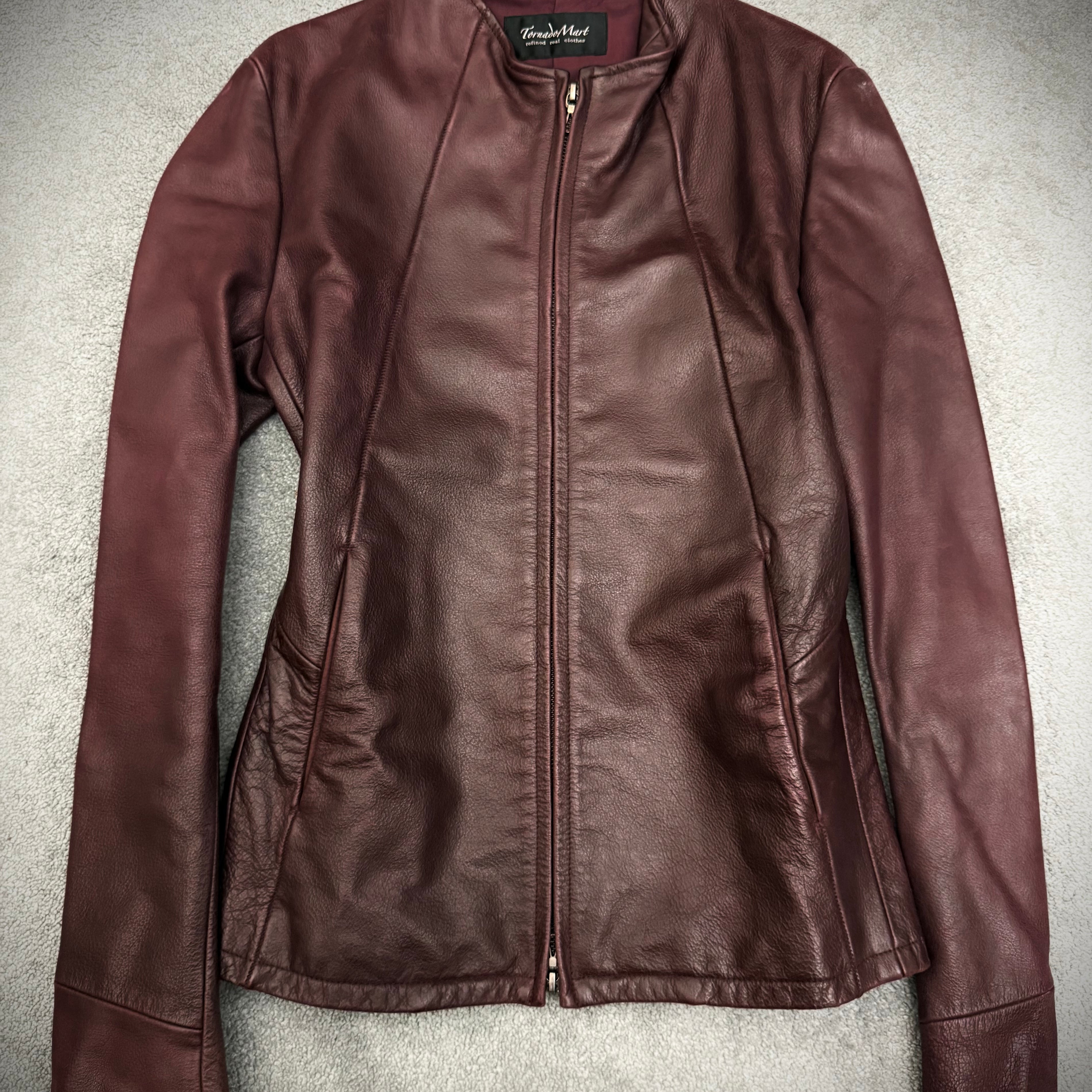 Tornado Mart Red Leather Rider Jacket