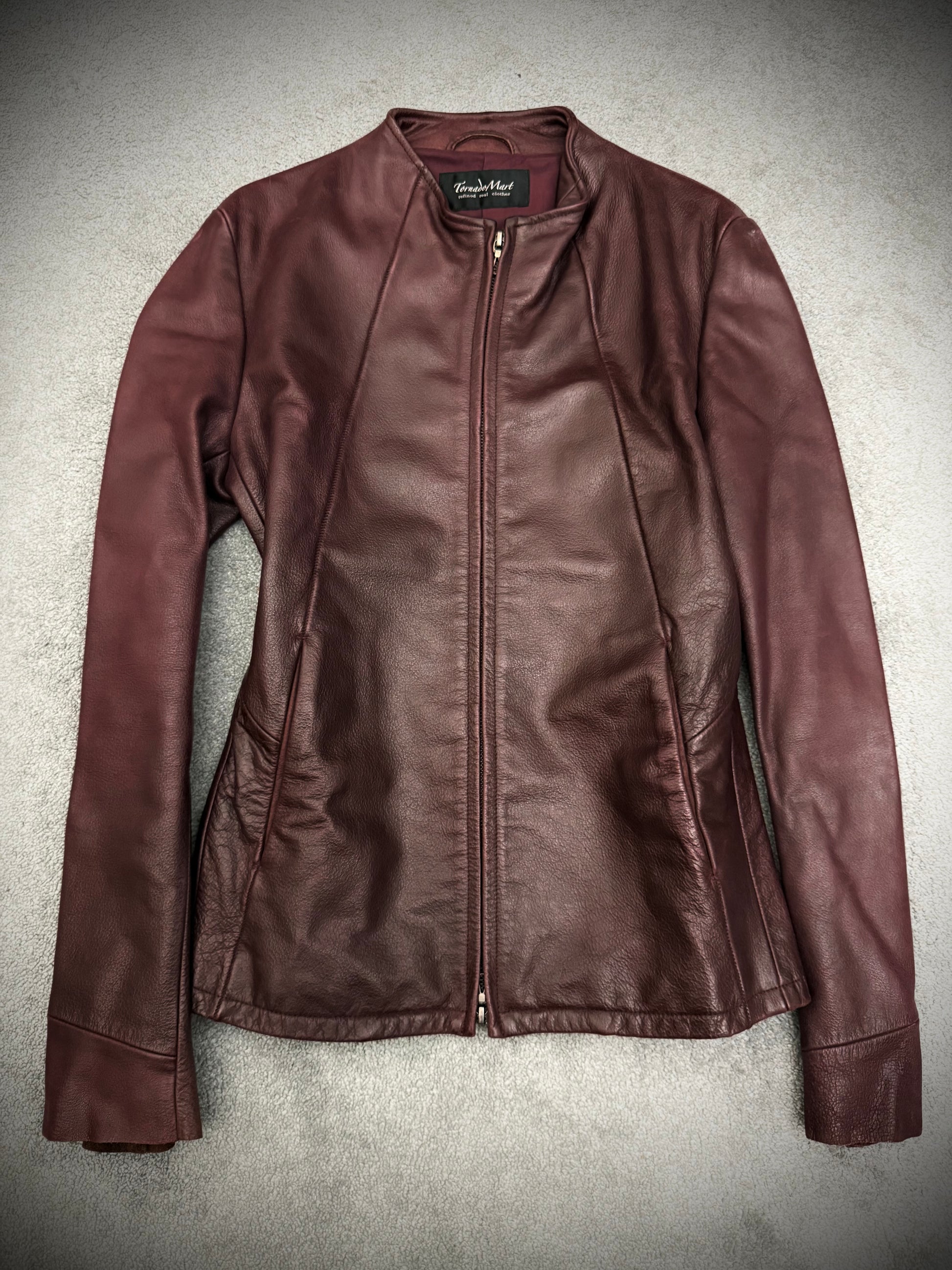 Tornado Mart Red Leather Rider Jacket