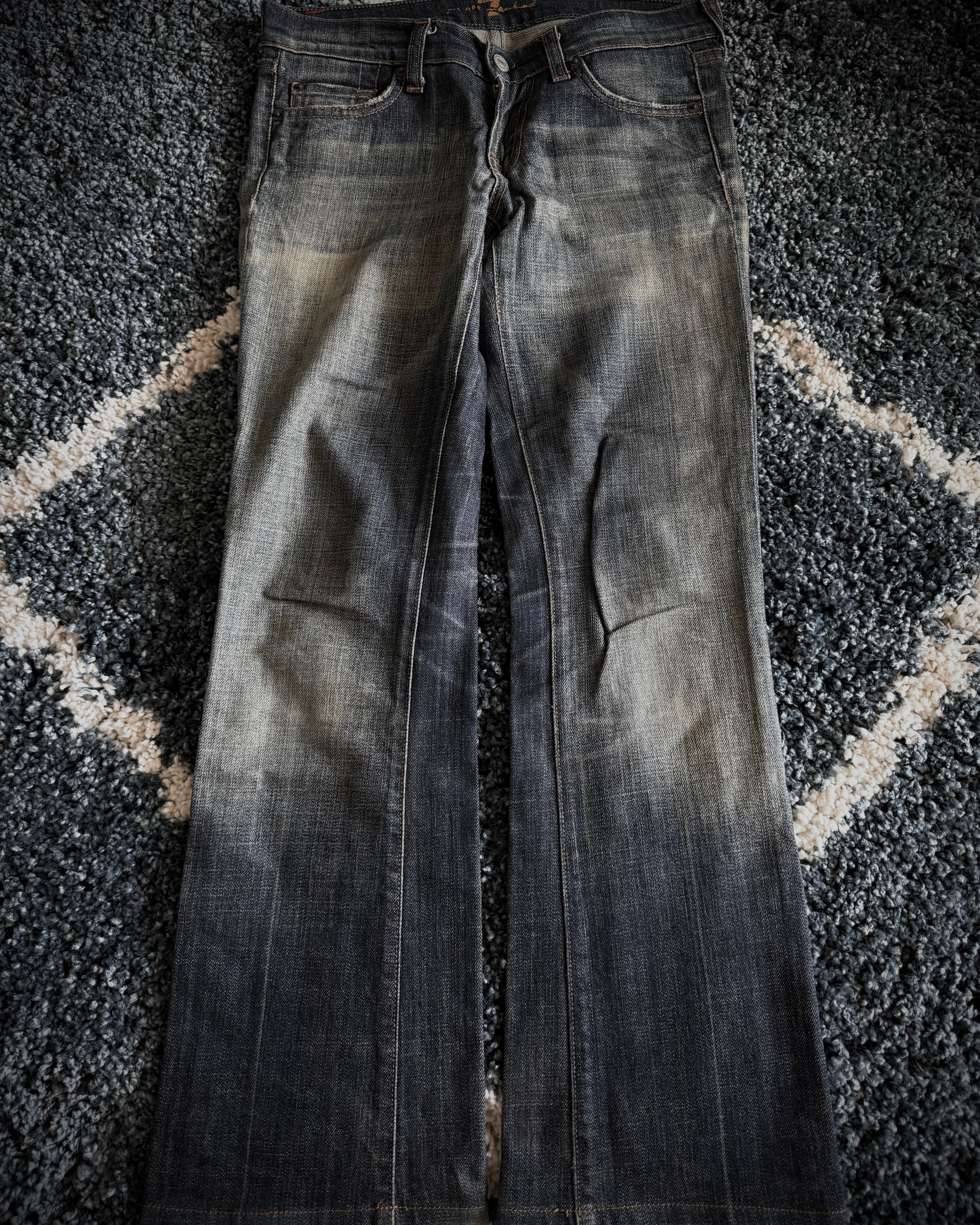 7 for all mankind mud wash flared denim