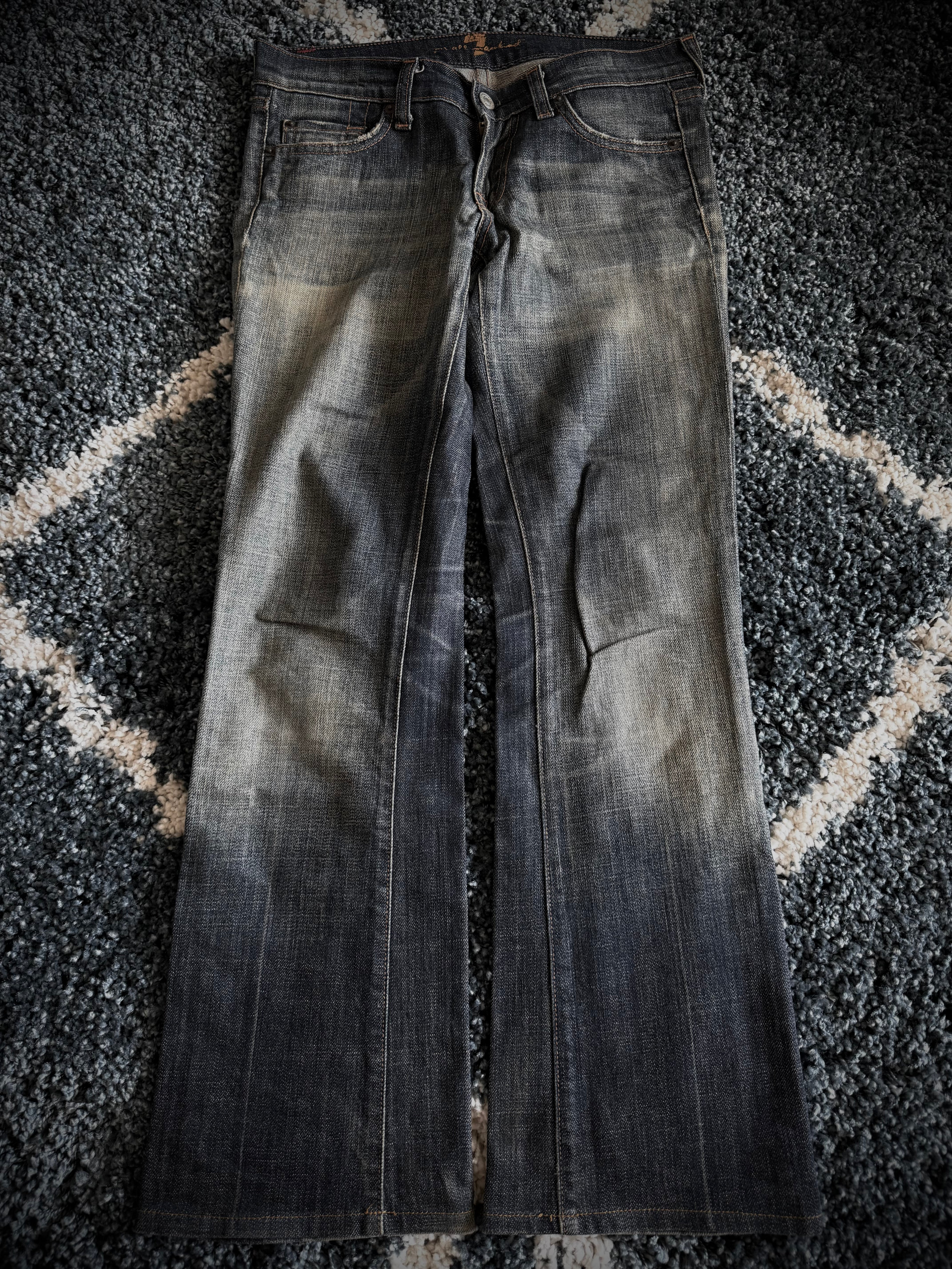 7 for all mankind mud wash flared denim