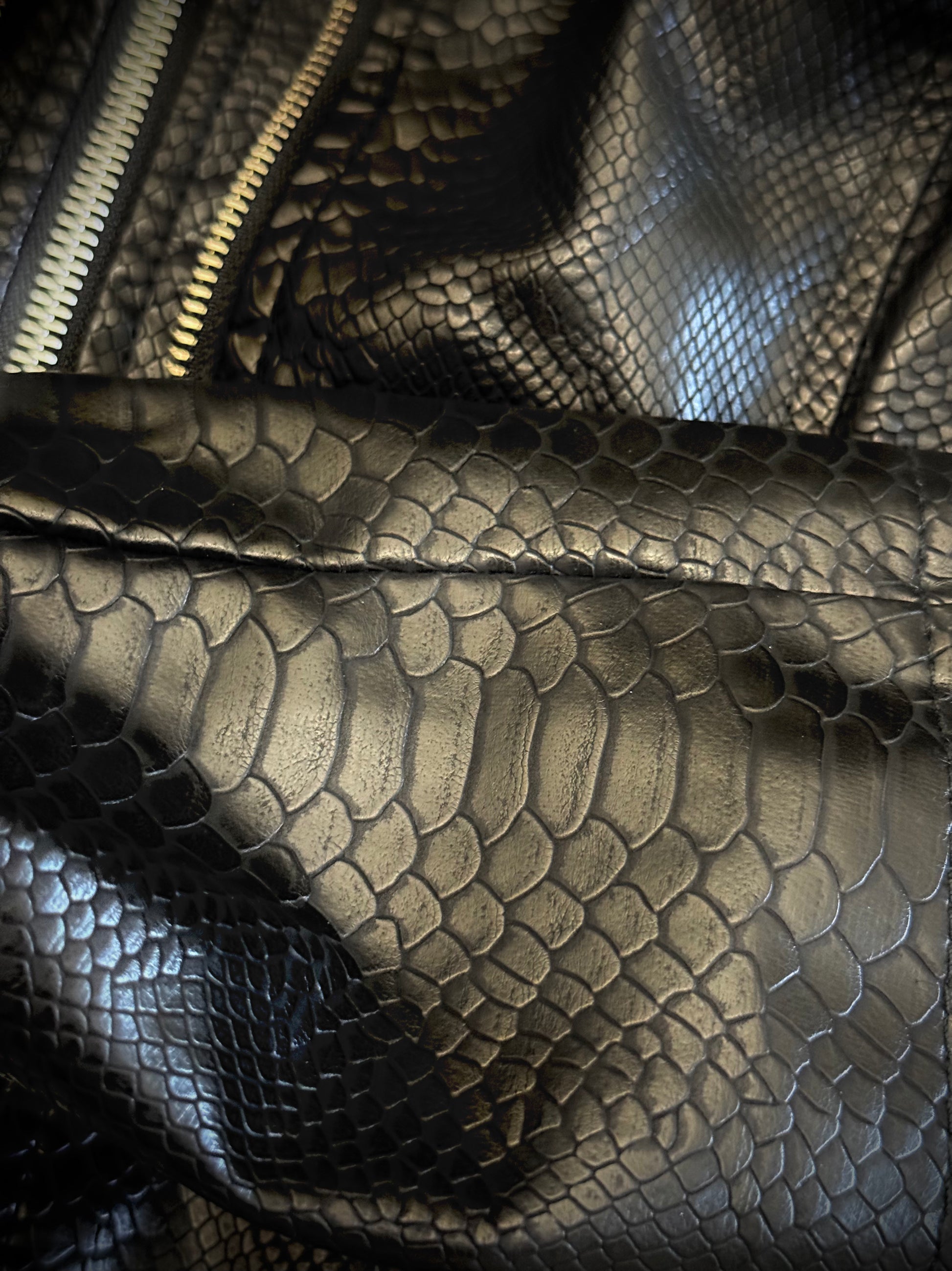 Glorious full snakeskin reptile attachment jacket