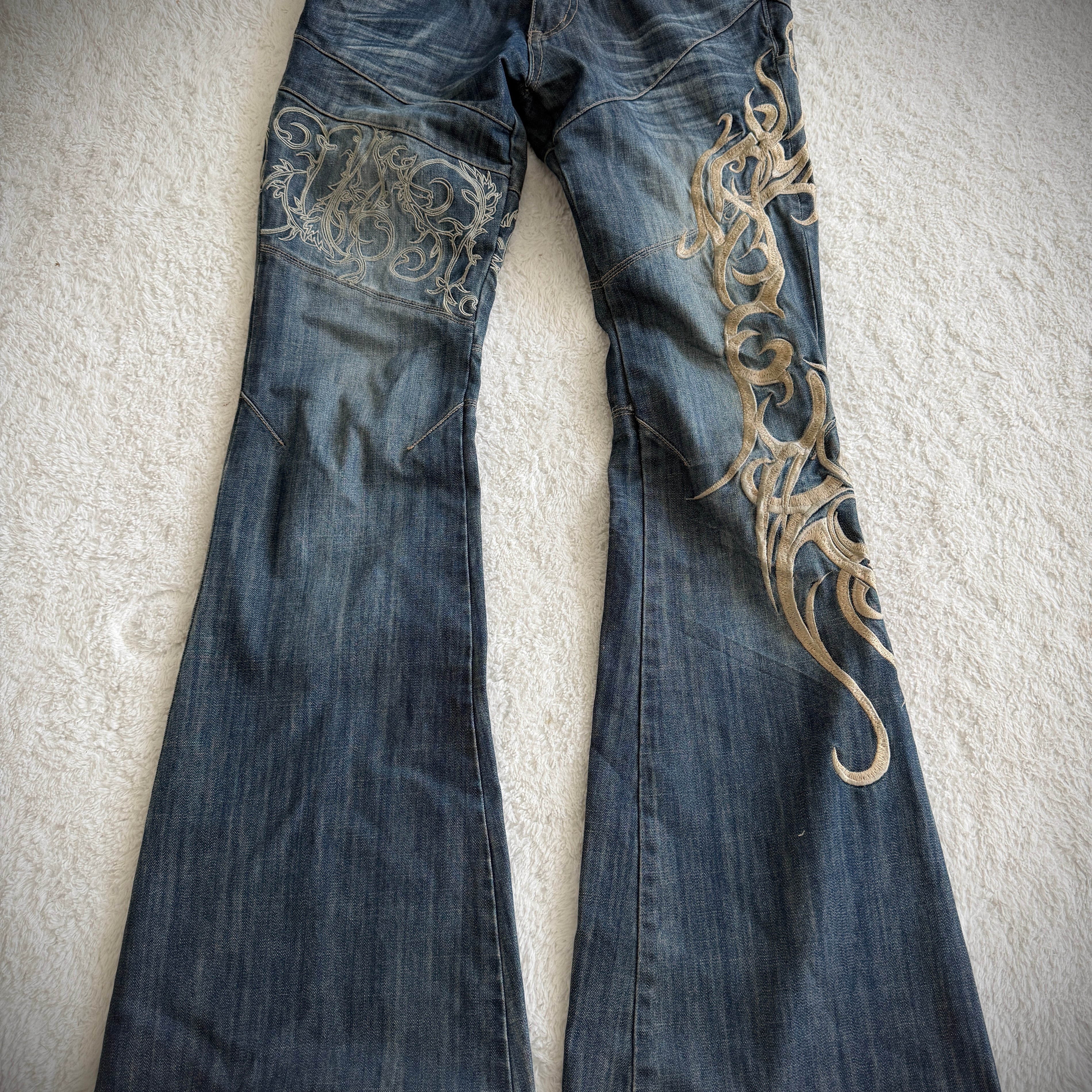 Tornado Mart Tribal Bell Bottoms