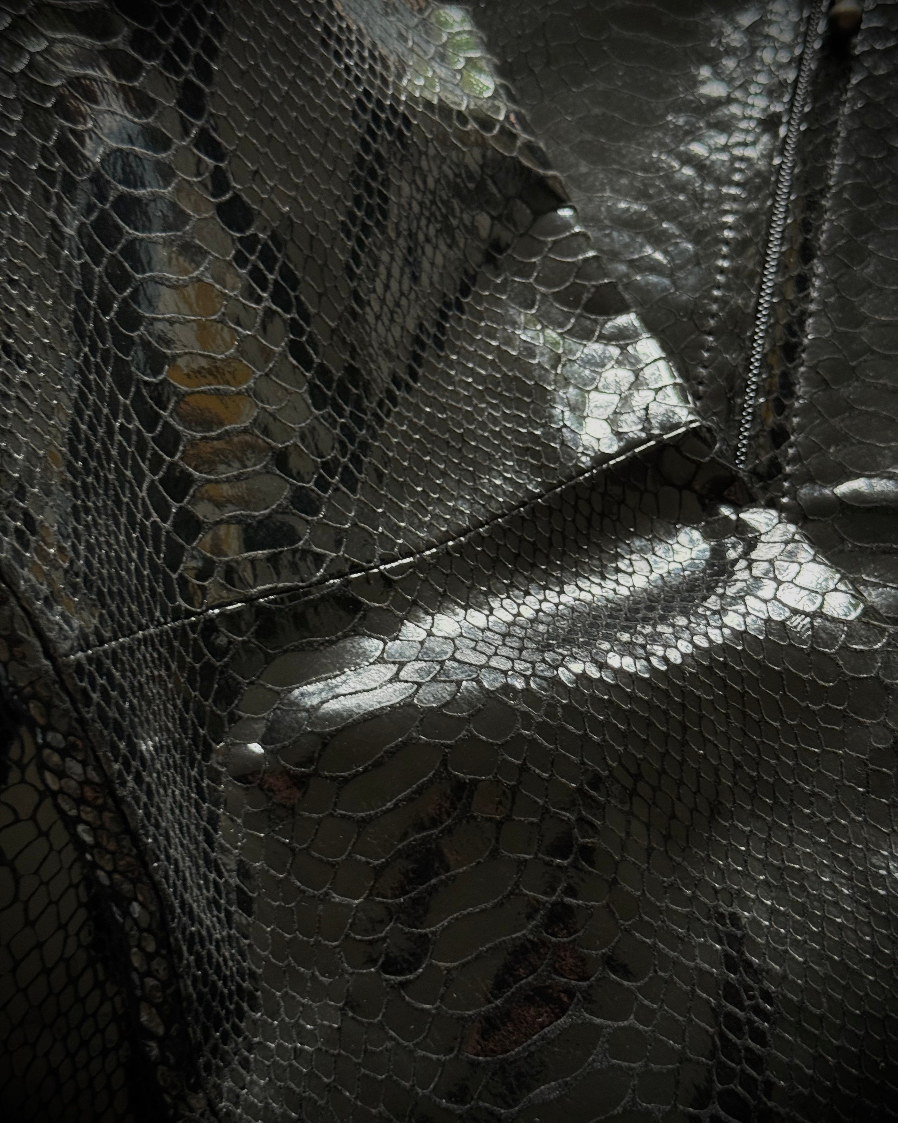 Numero Zero Snakeskin Bomber Jacket