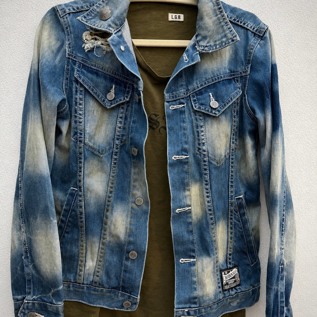 Cavaria Denim Leopard Jacket