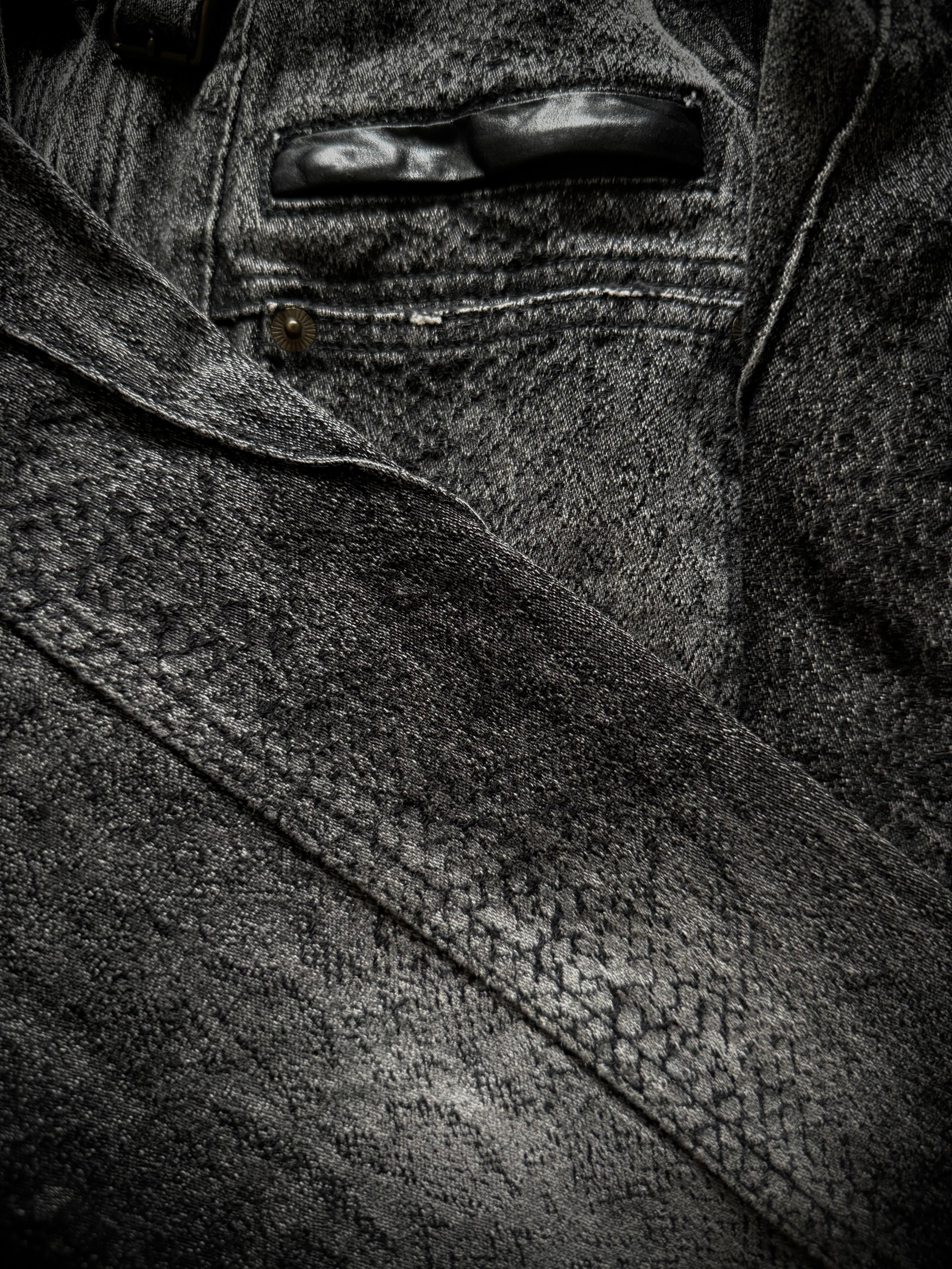 Jackrose x Luv Maison snakeskin denim jacket